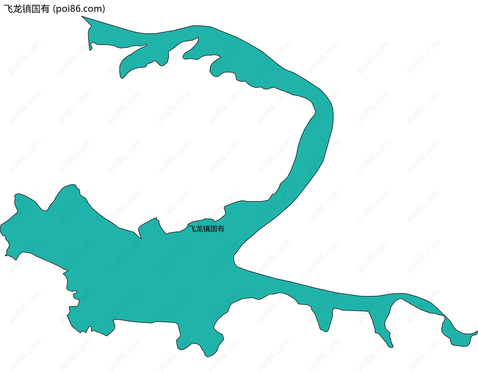 飞龙镇国有边界地图