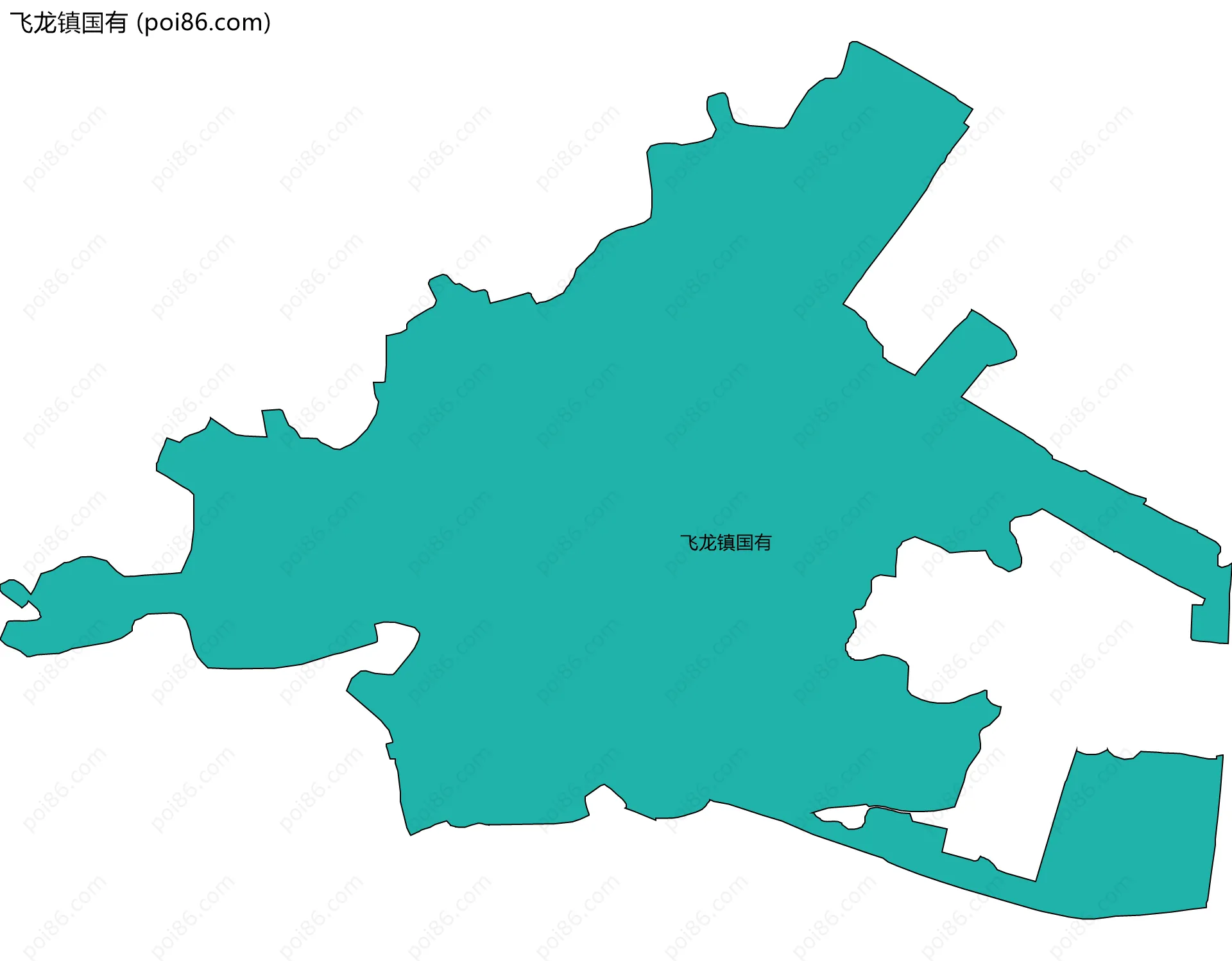 飞龙镇国有边界地图