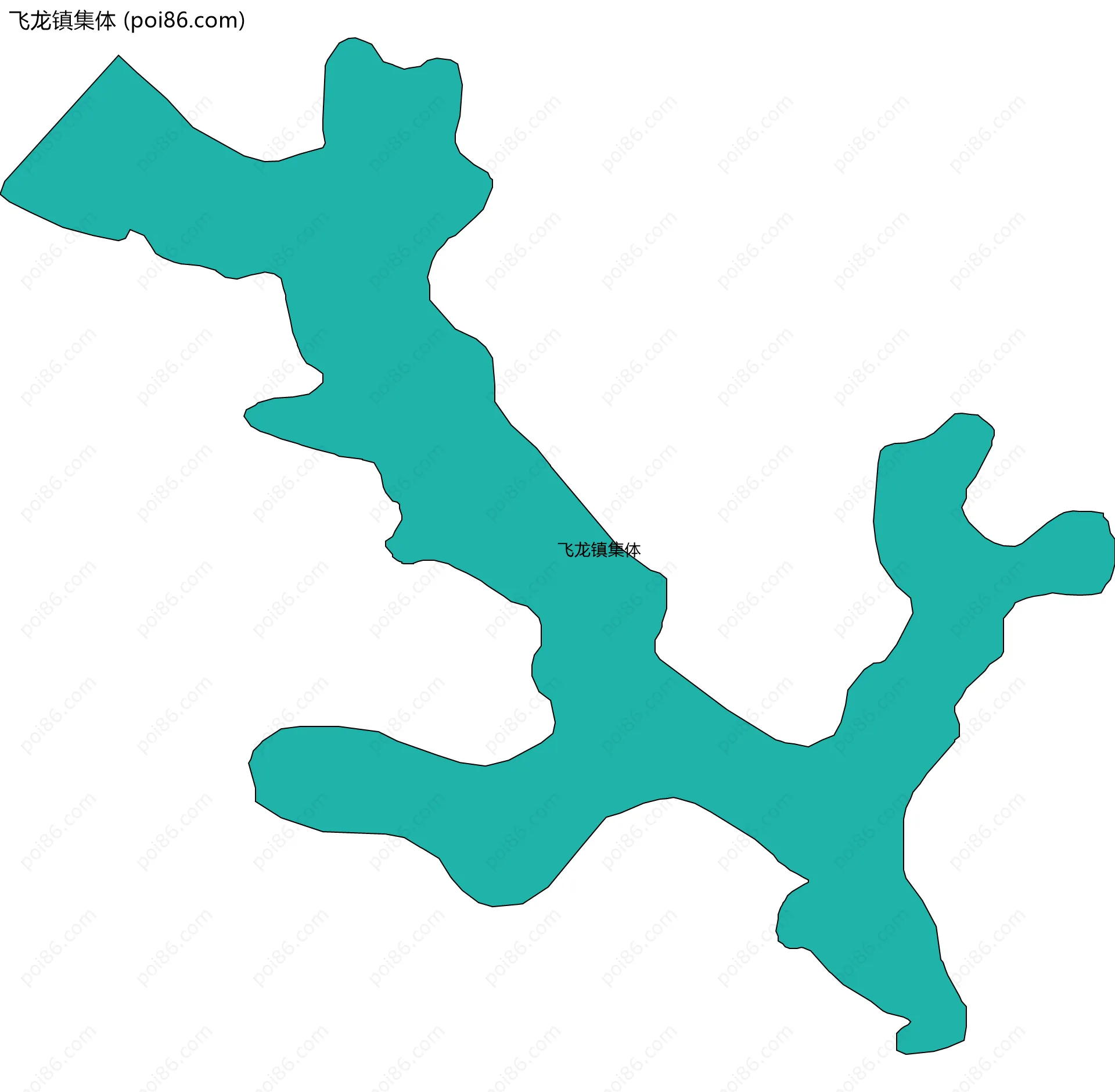飞龙镇集体边界地图