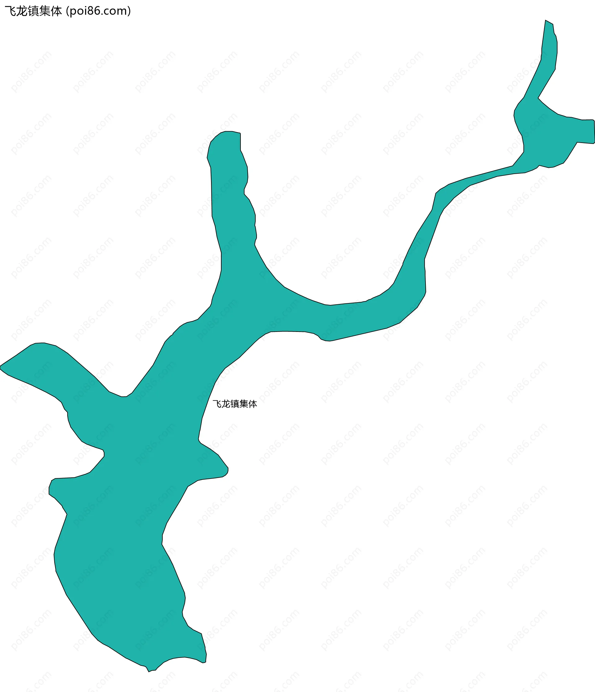 飞龙镇集体边界地图