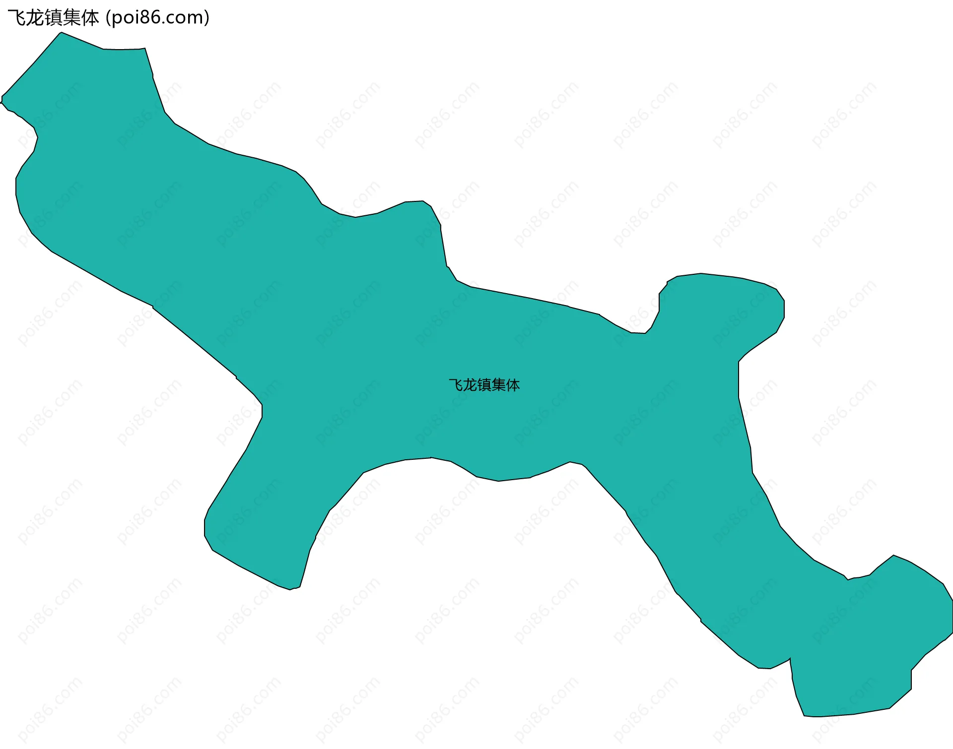 飞龙镇集体边界地图