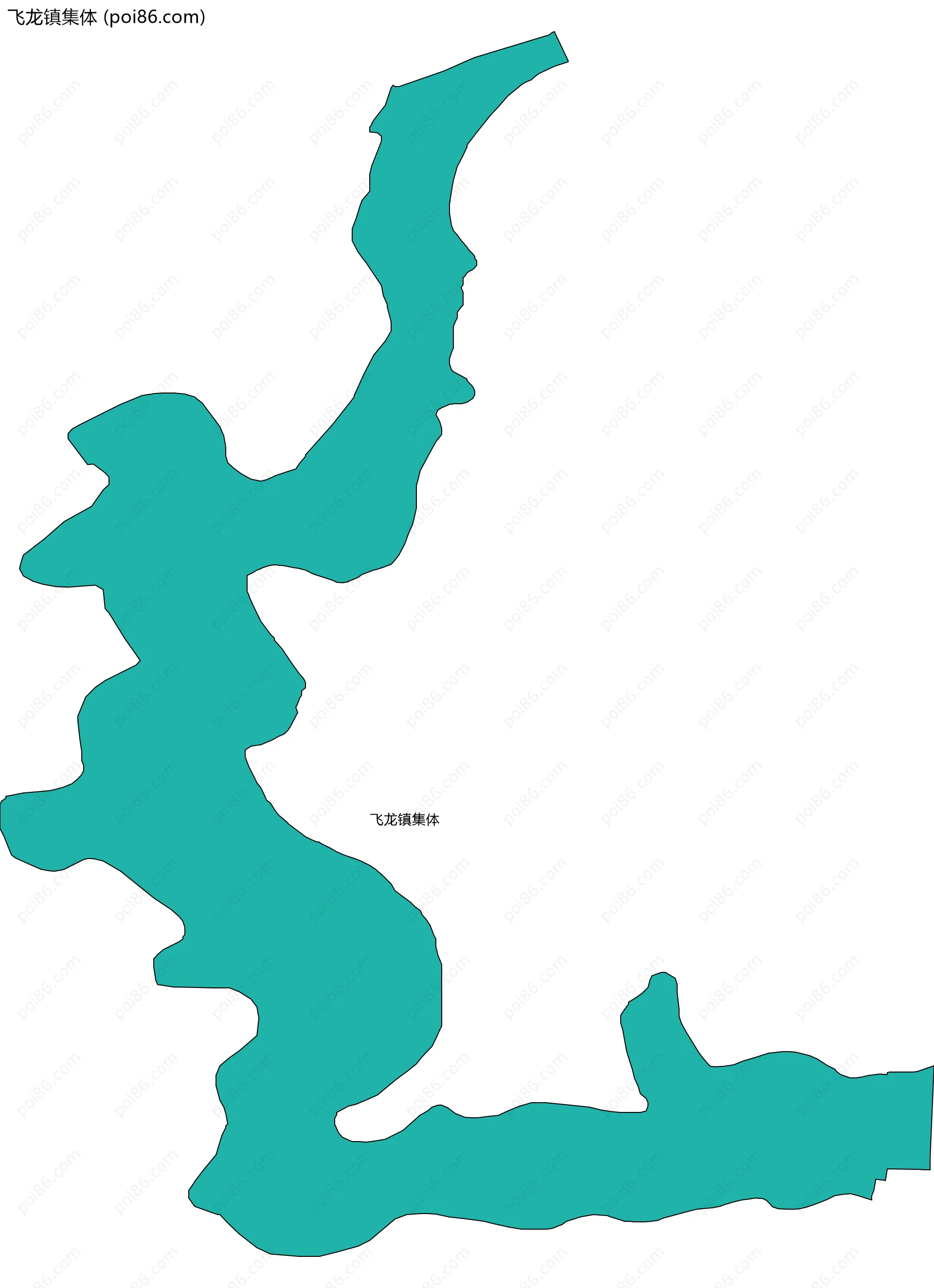飞龙镇集体边界地图