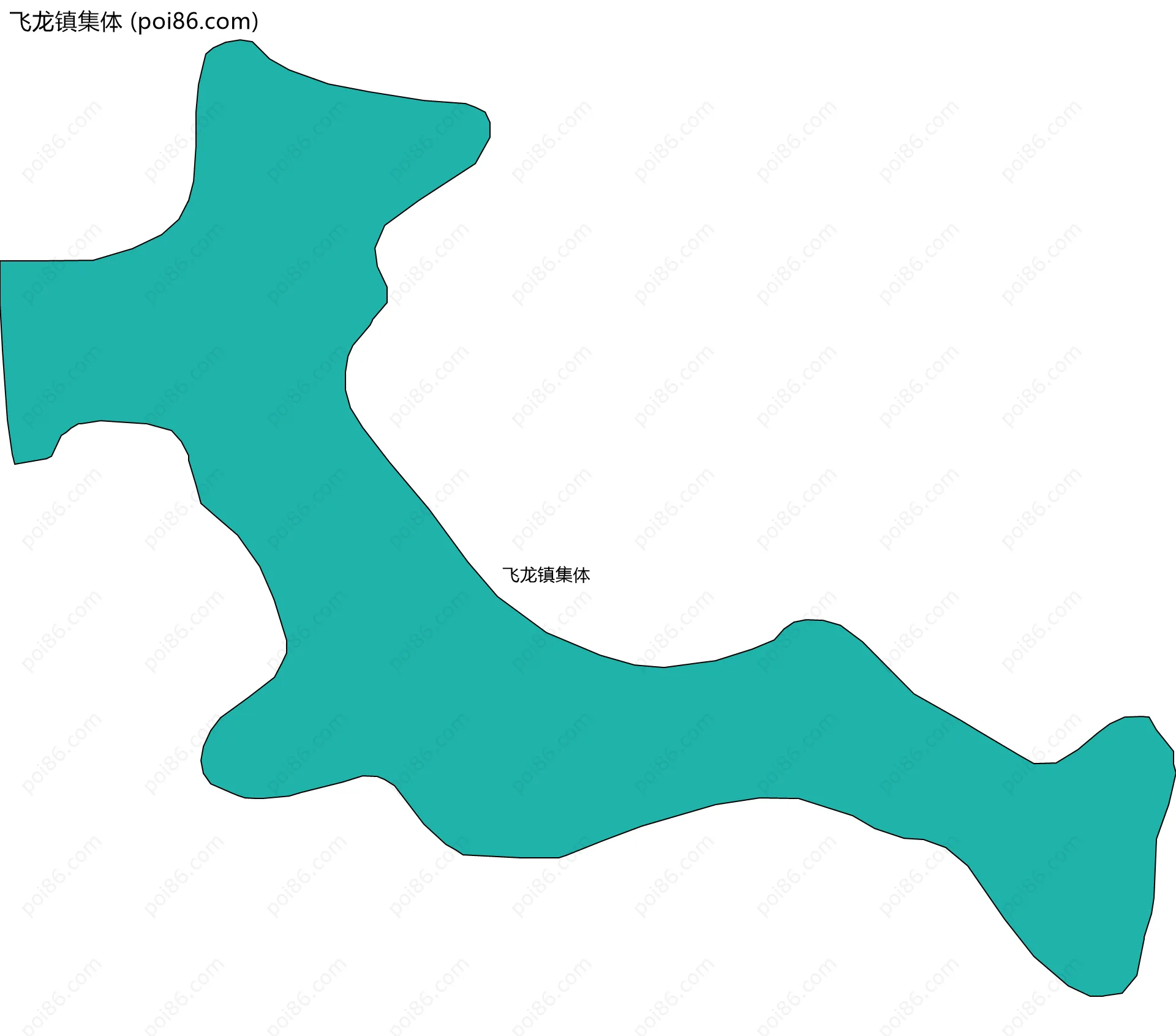 飞龙镇集体边界地图