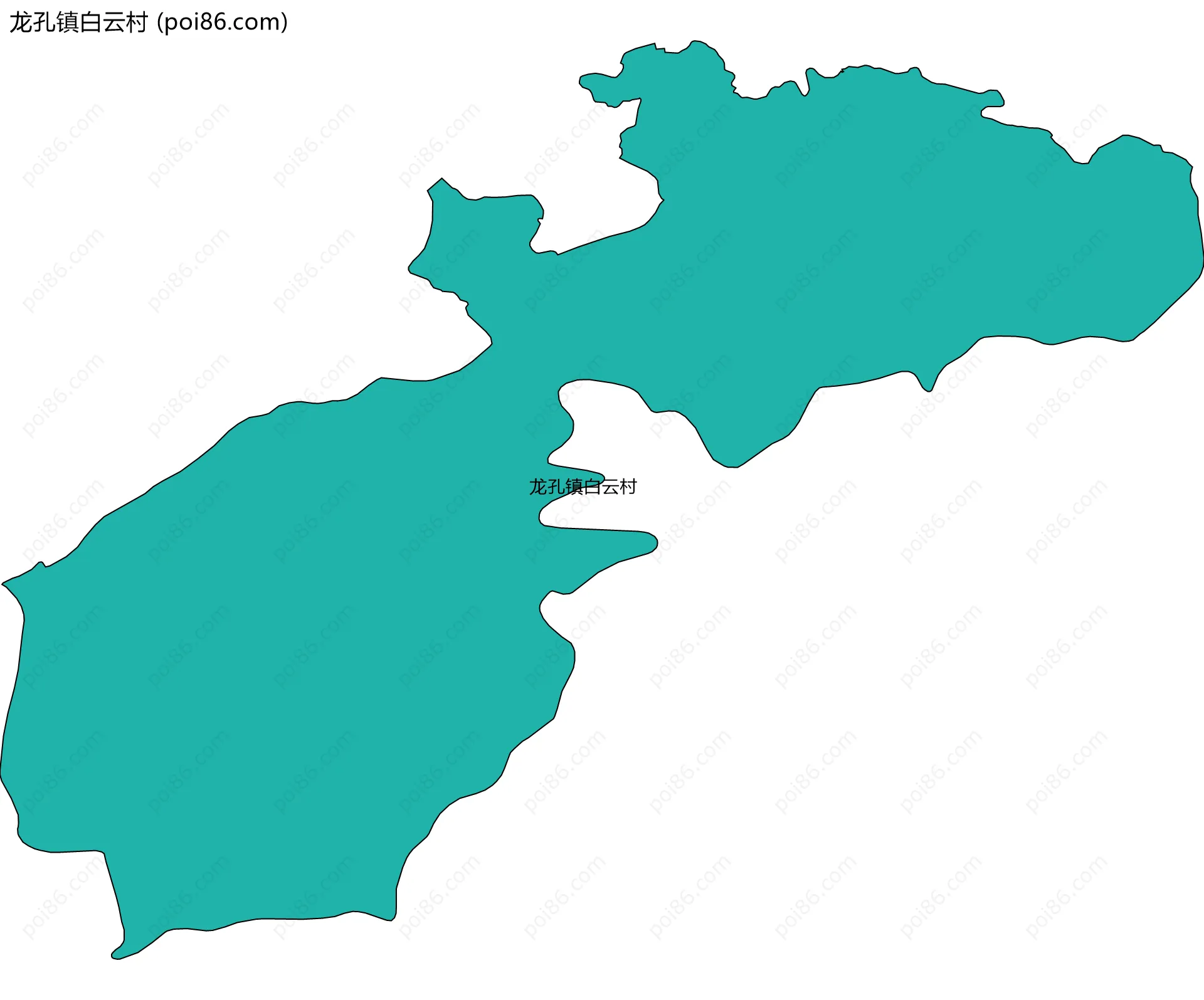 龙孔镇白云村边界地图