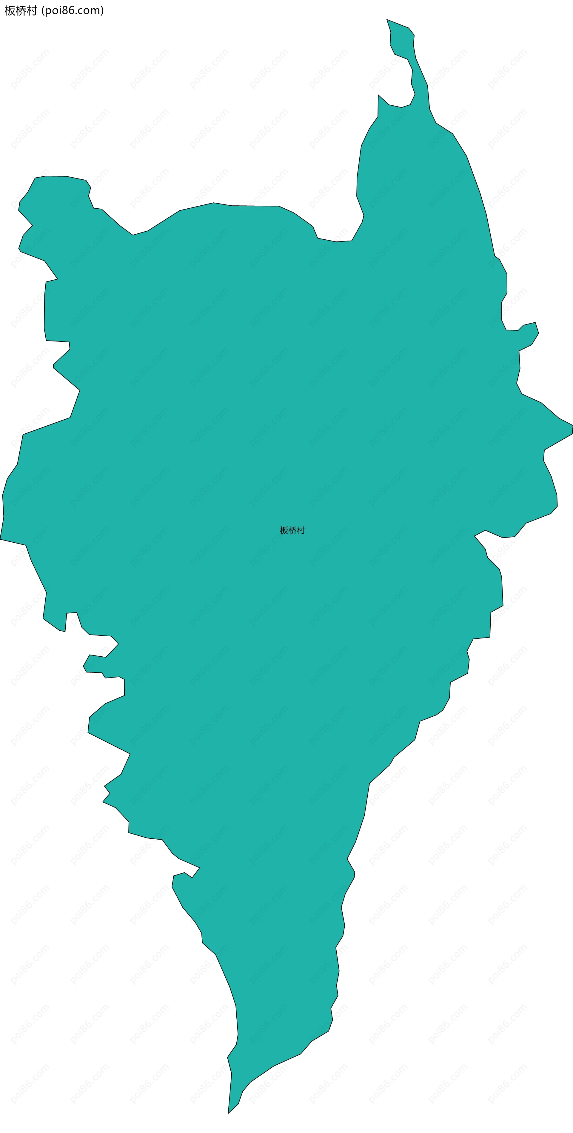 板桥村边界地图