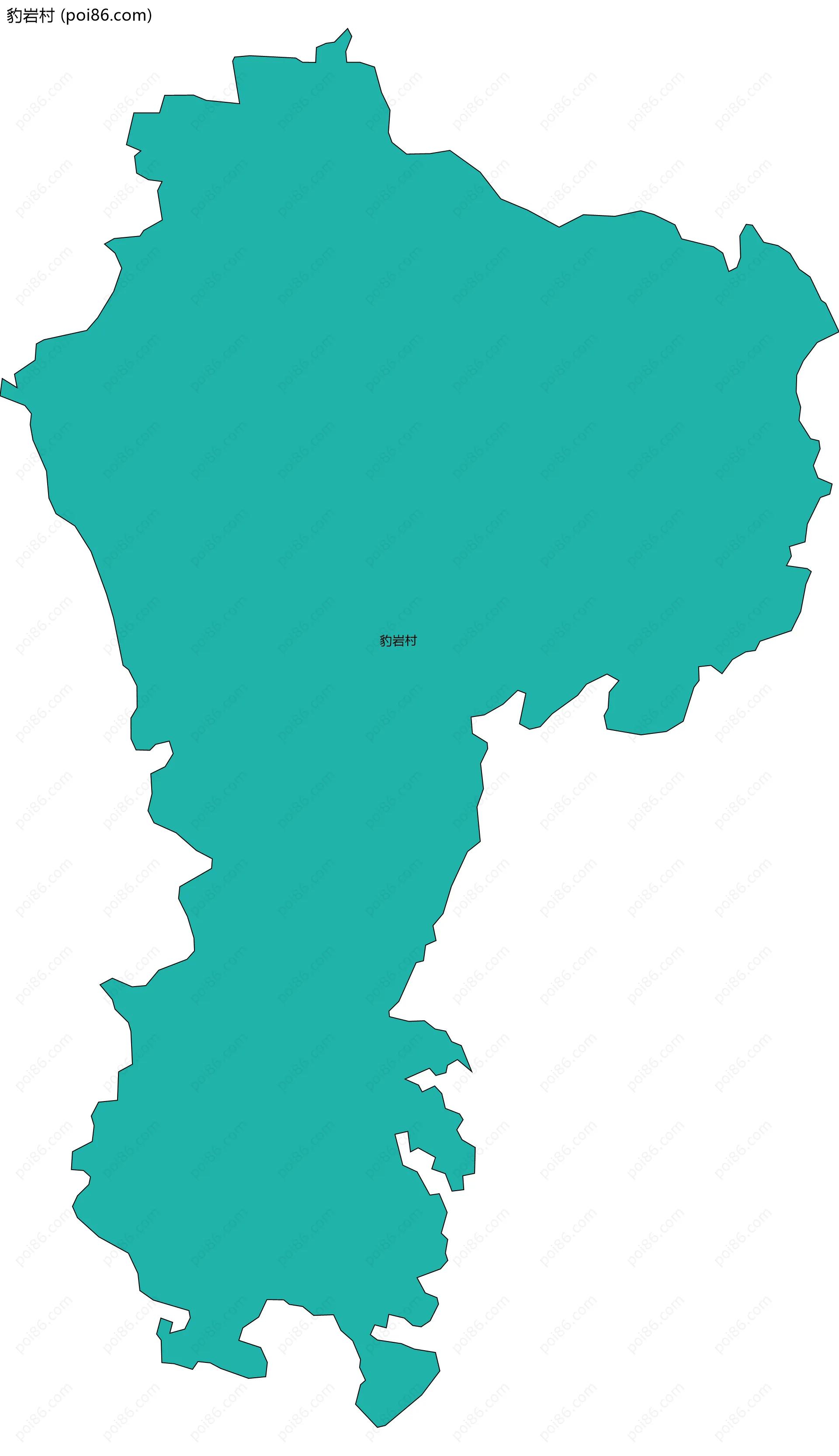 豹岩村边界地图