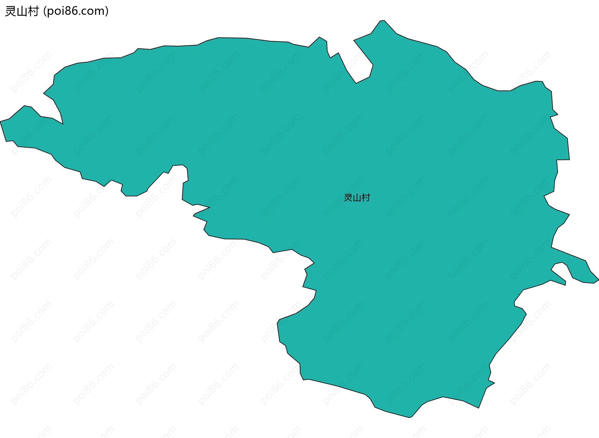 灵山村边界地图