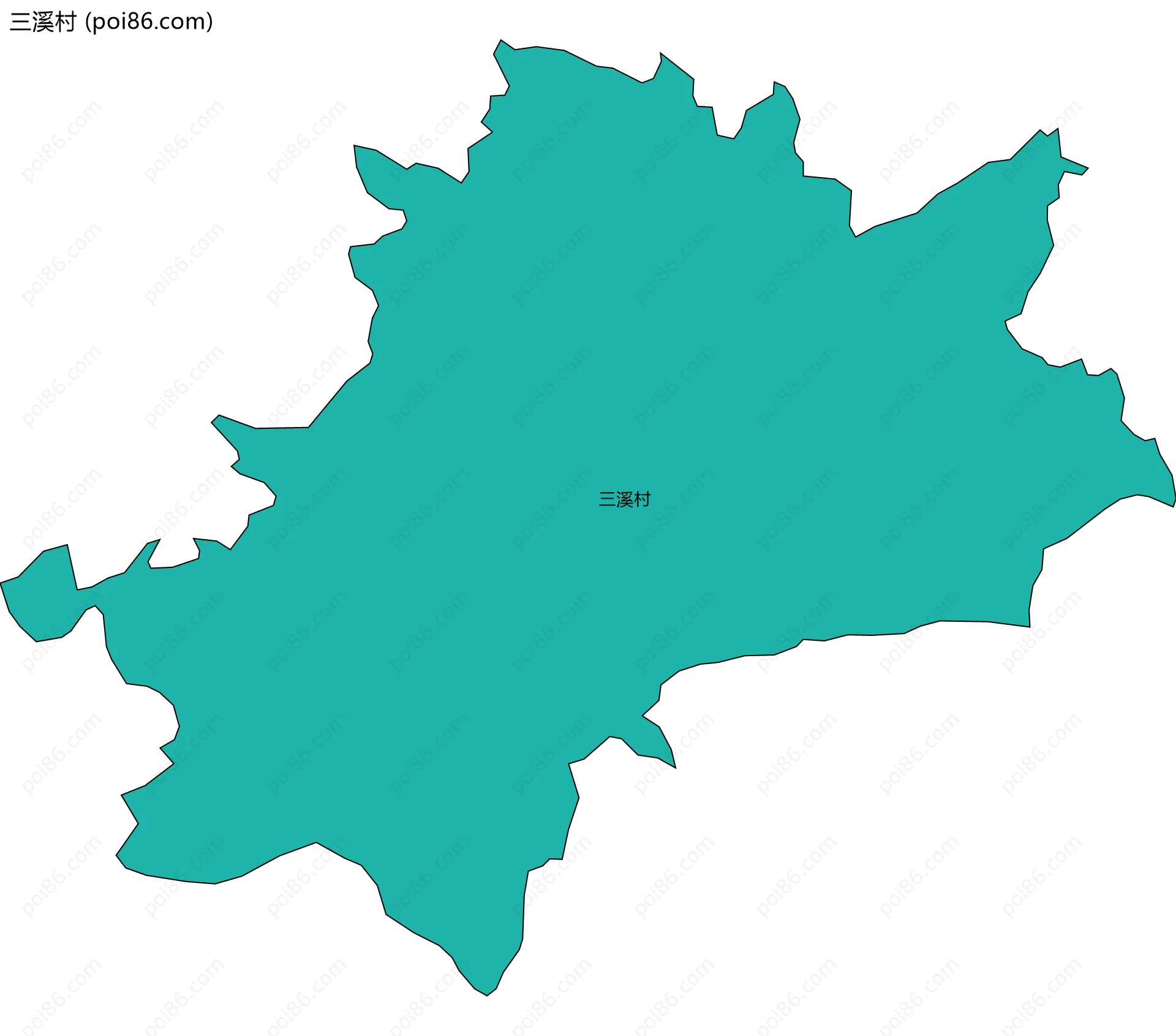 三溪村边界地图