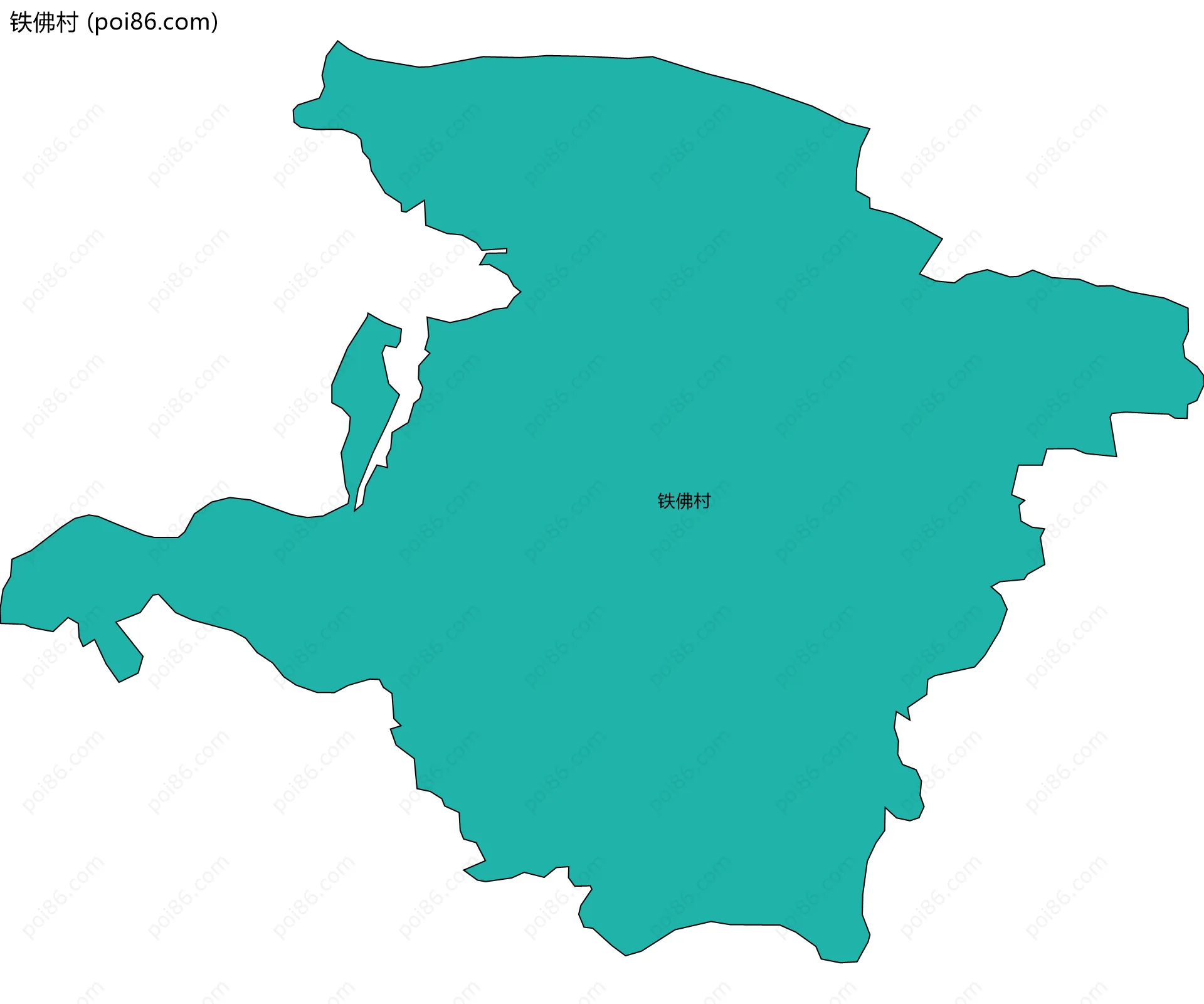 铁佛村边界地图