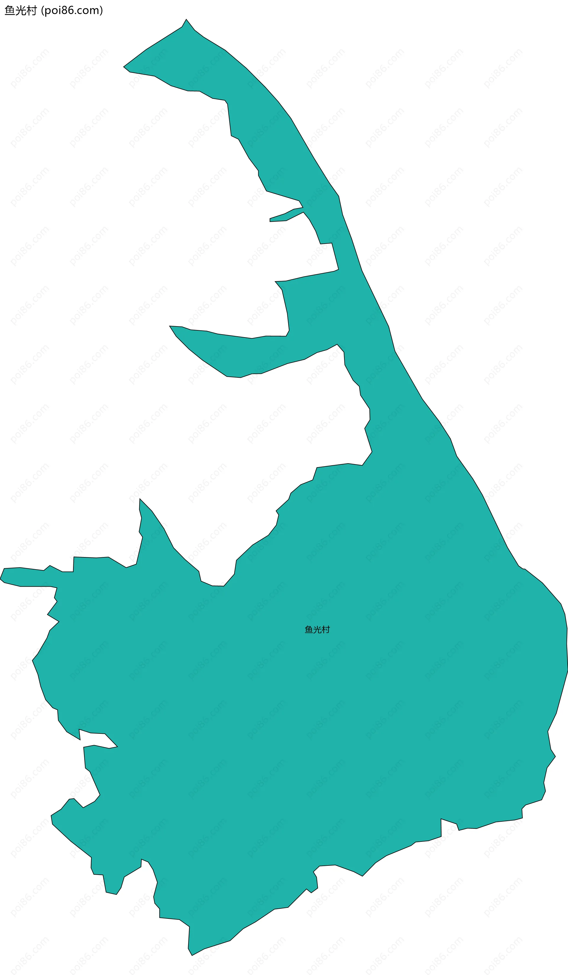 鱼光村边界地图