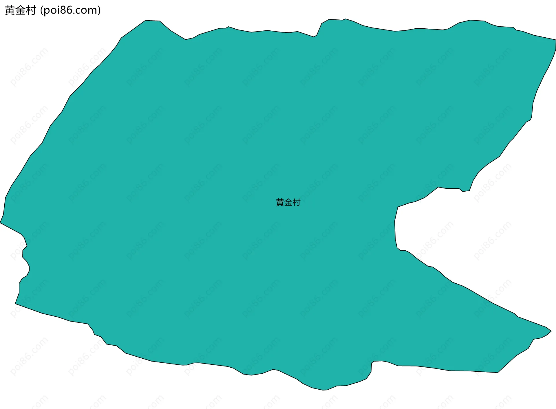 黄金村边界地图