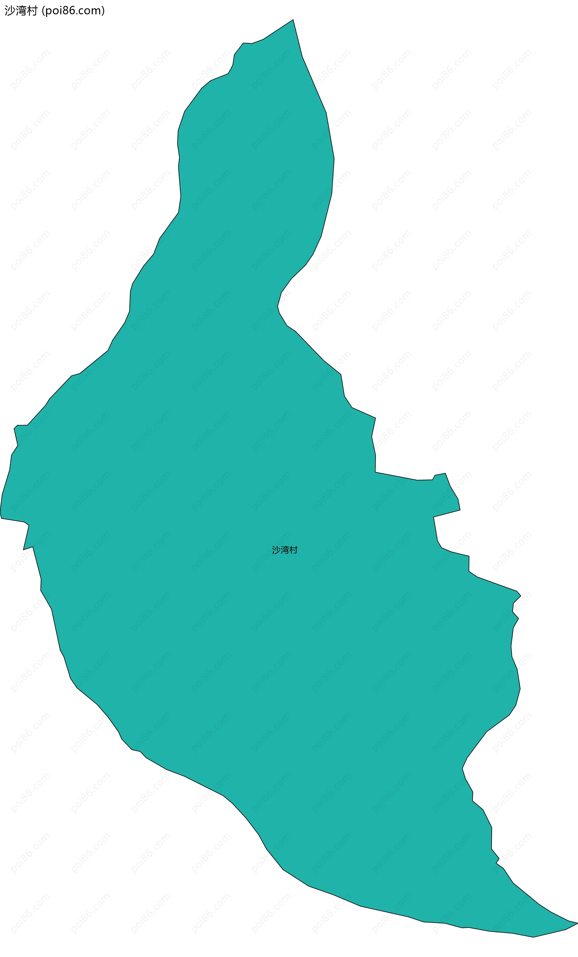 沙湾村边界地图