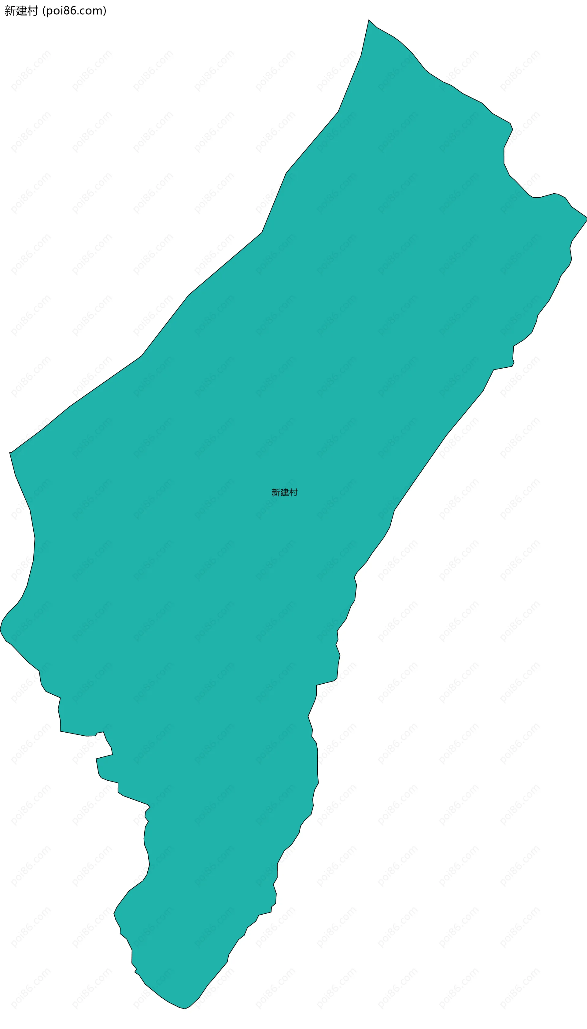 新建村边界地图