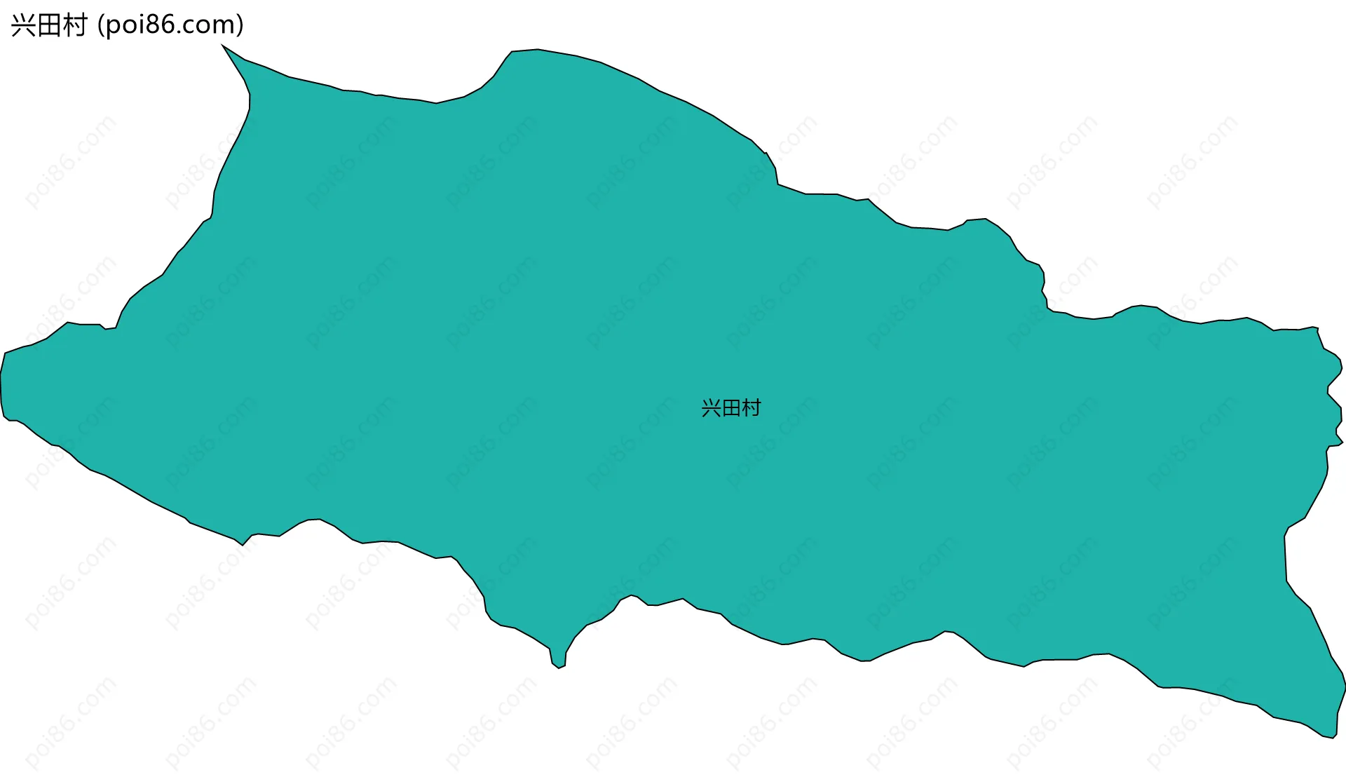 兴田村边界地图