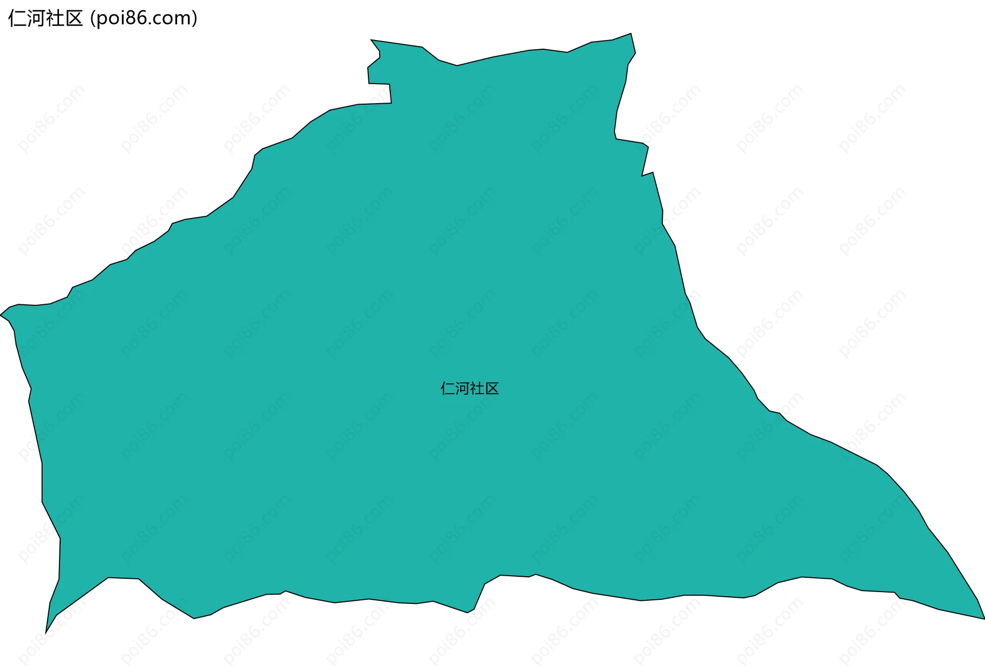 仁河社区边界地图