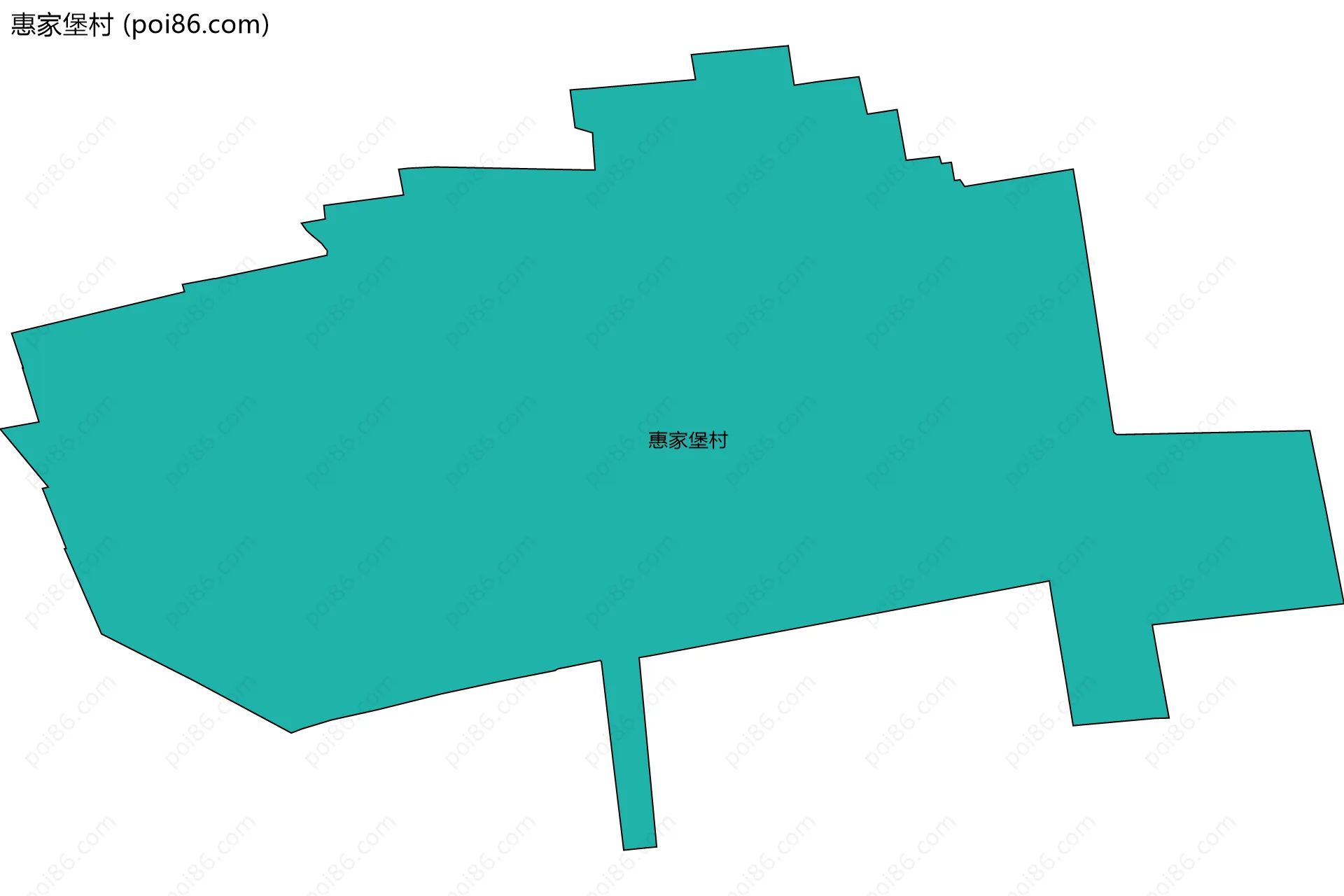 惠家堡村边界地图