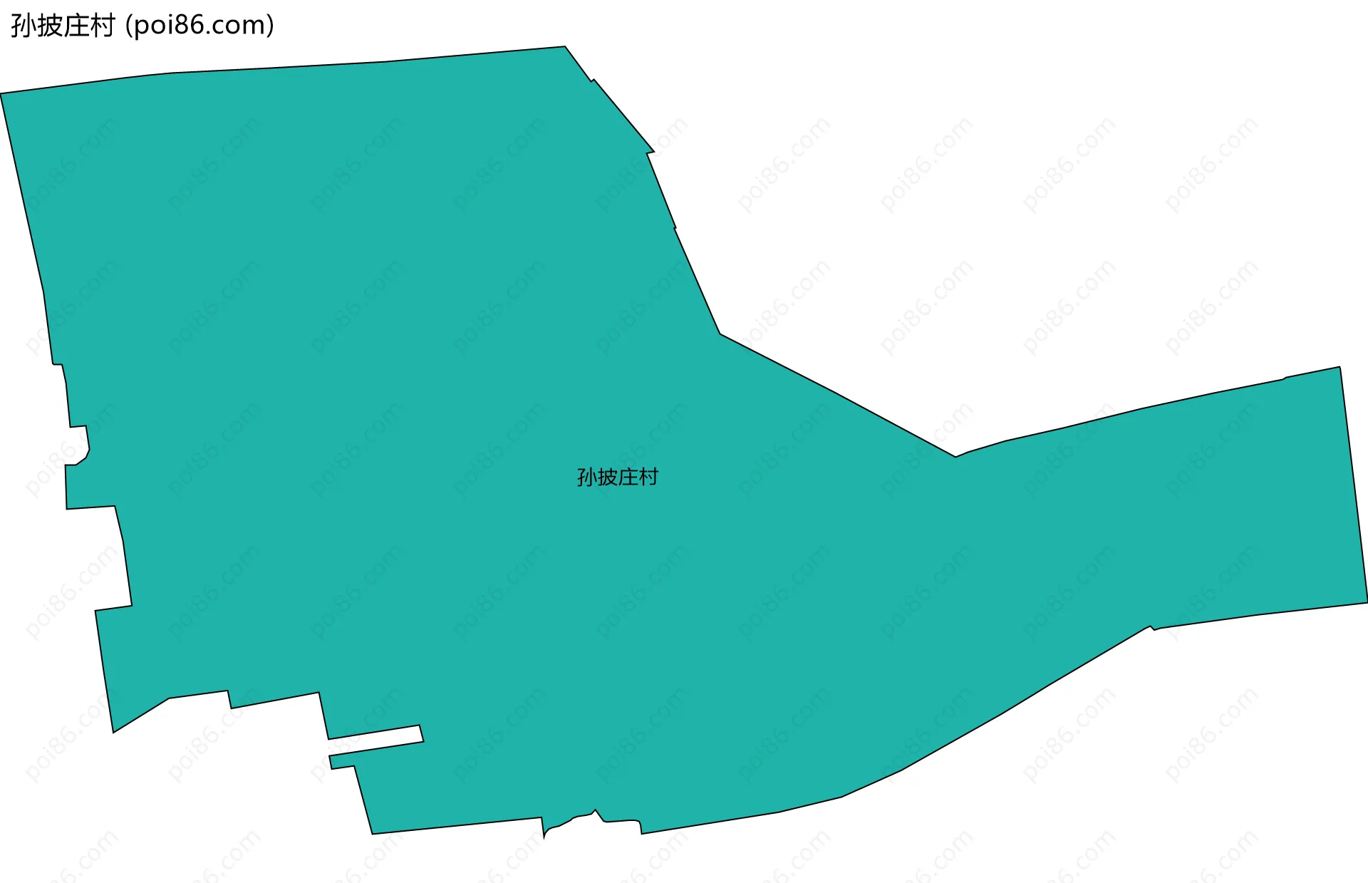 孙披庄村边界地图