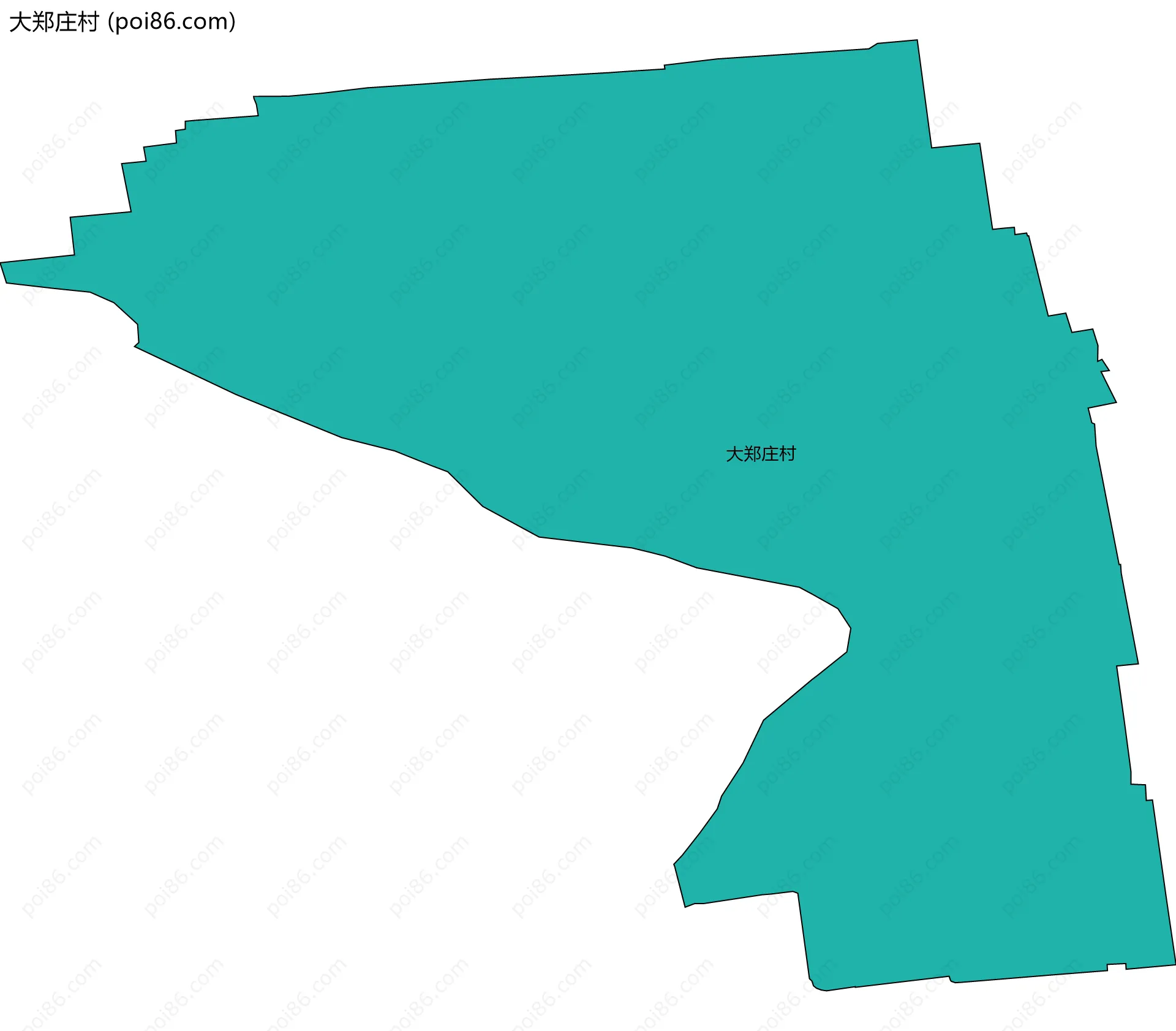 大郑庄村边界地图