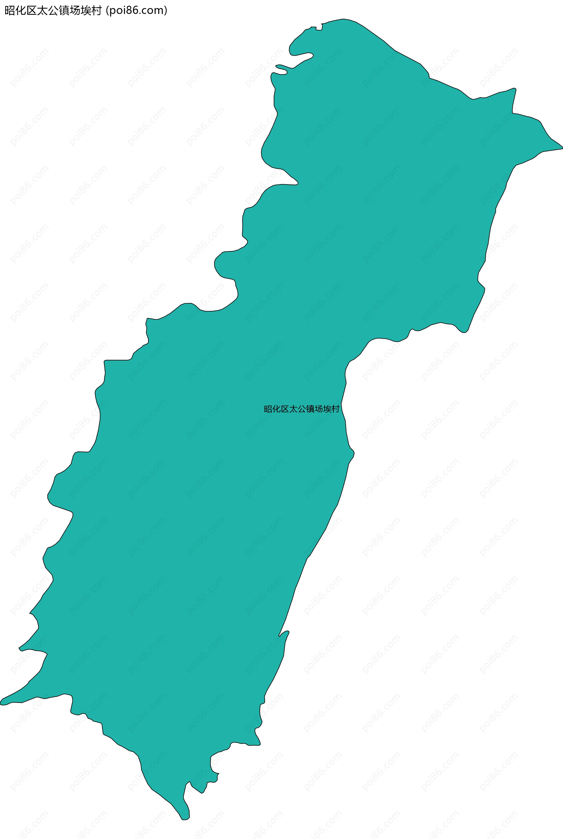 昭化区太公镇场埃村边界地图