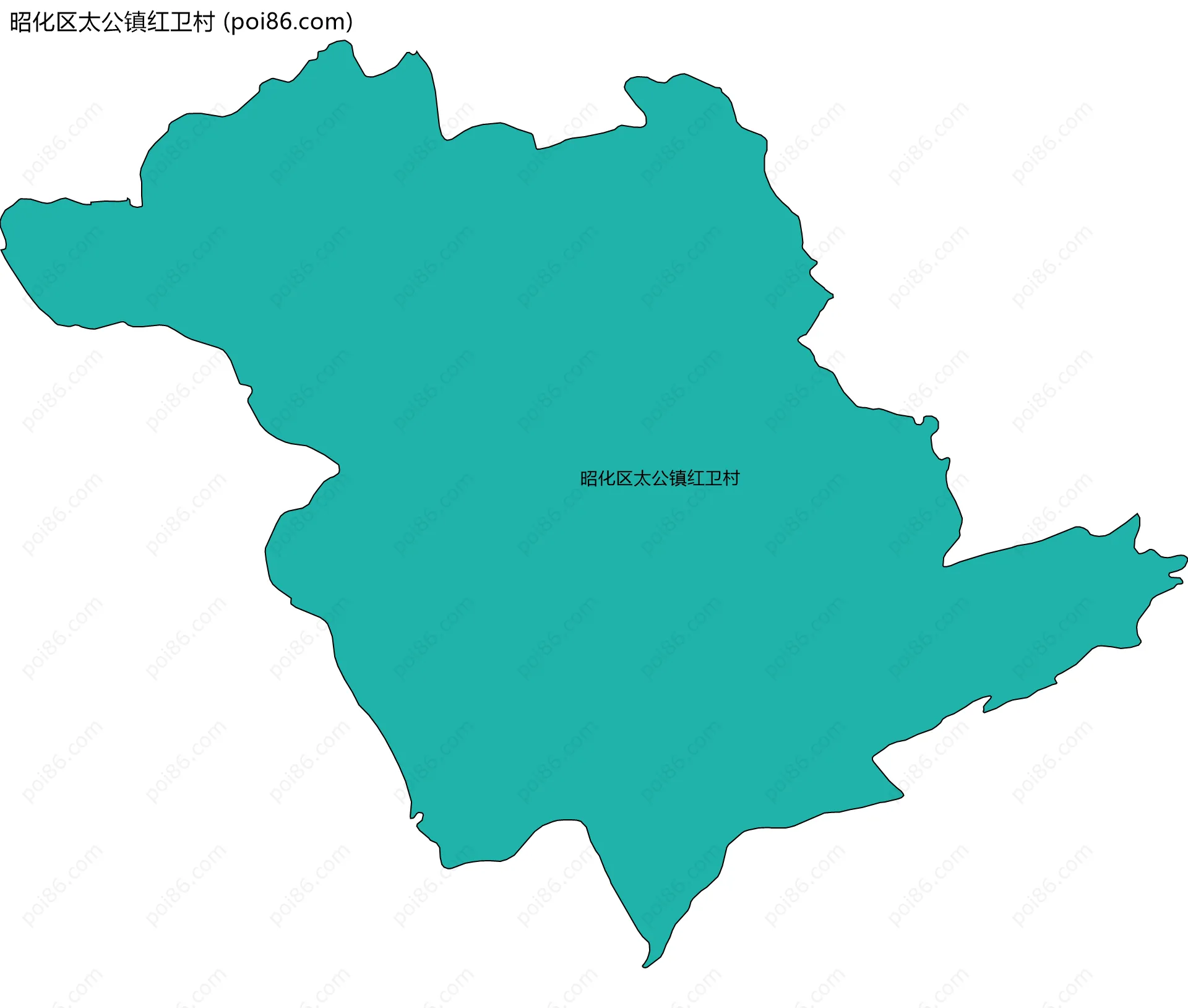 昭化区太公镇红卫村边界地图