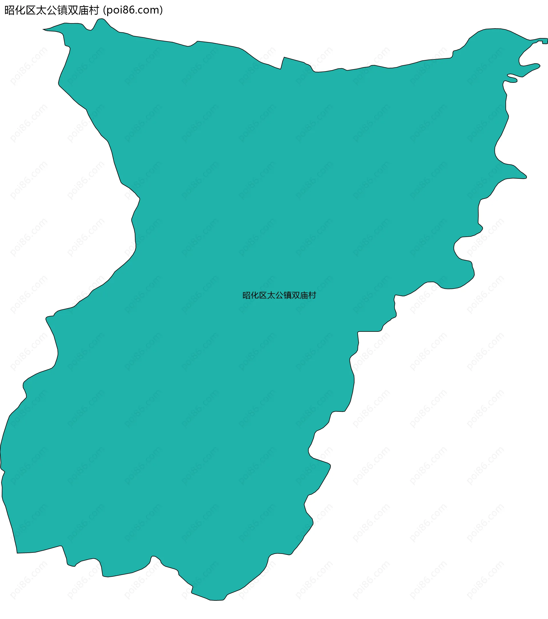 昭化区太公镇双庙村边界地图