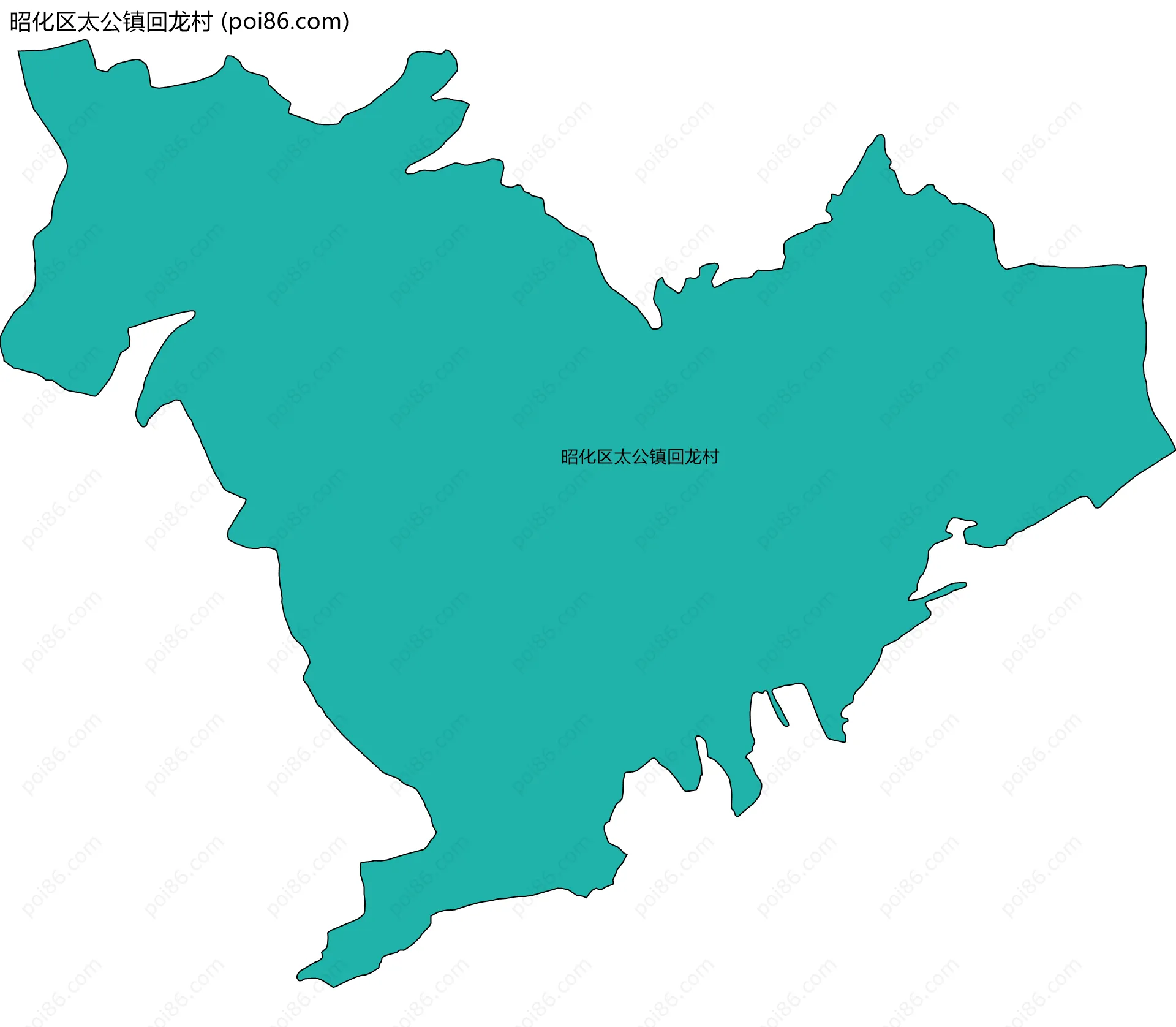 昭化区太公镇回龙村边界地图