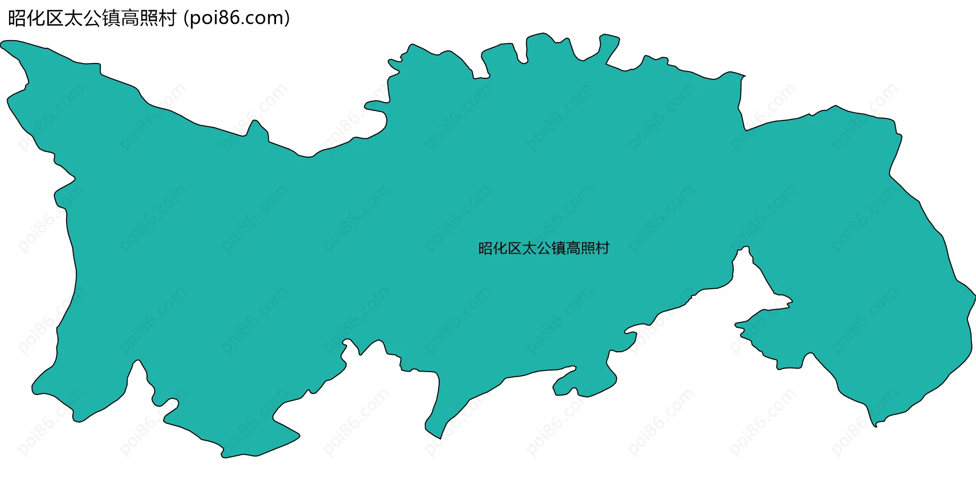昭化区太公镇高照村边界地图