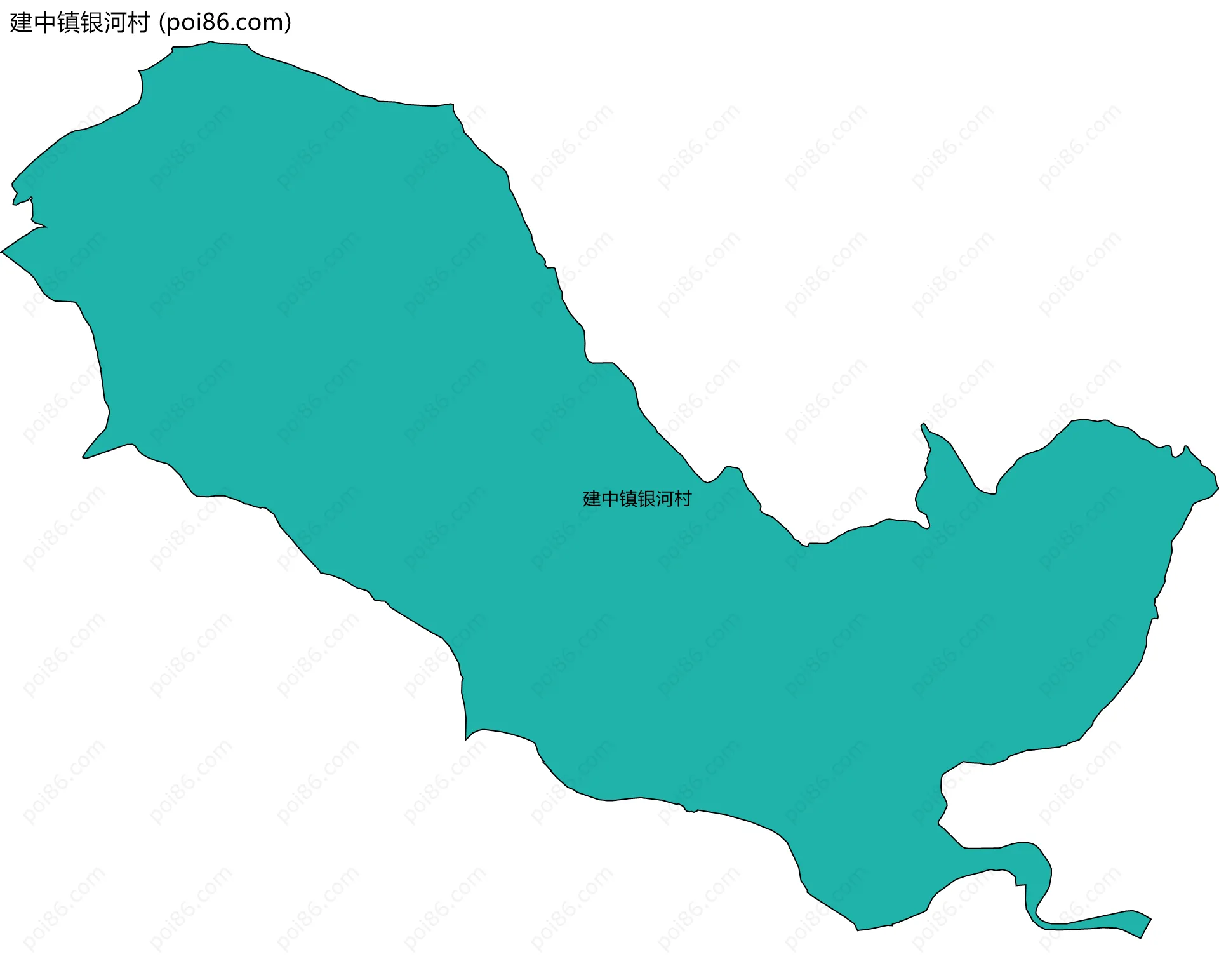 建中镇银河村边界地图