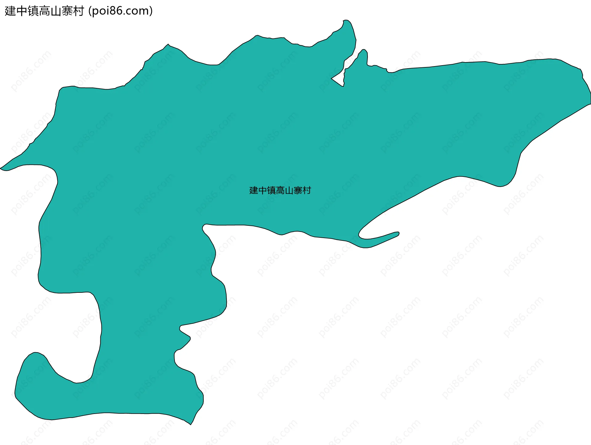 建中镇高山寨村边界地图