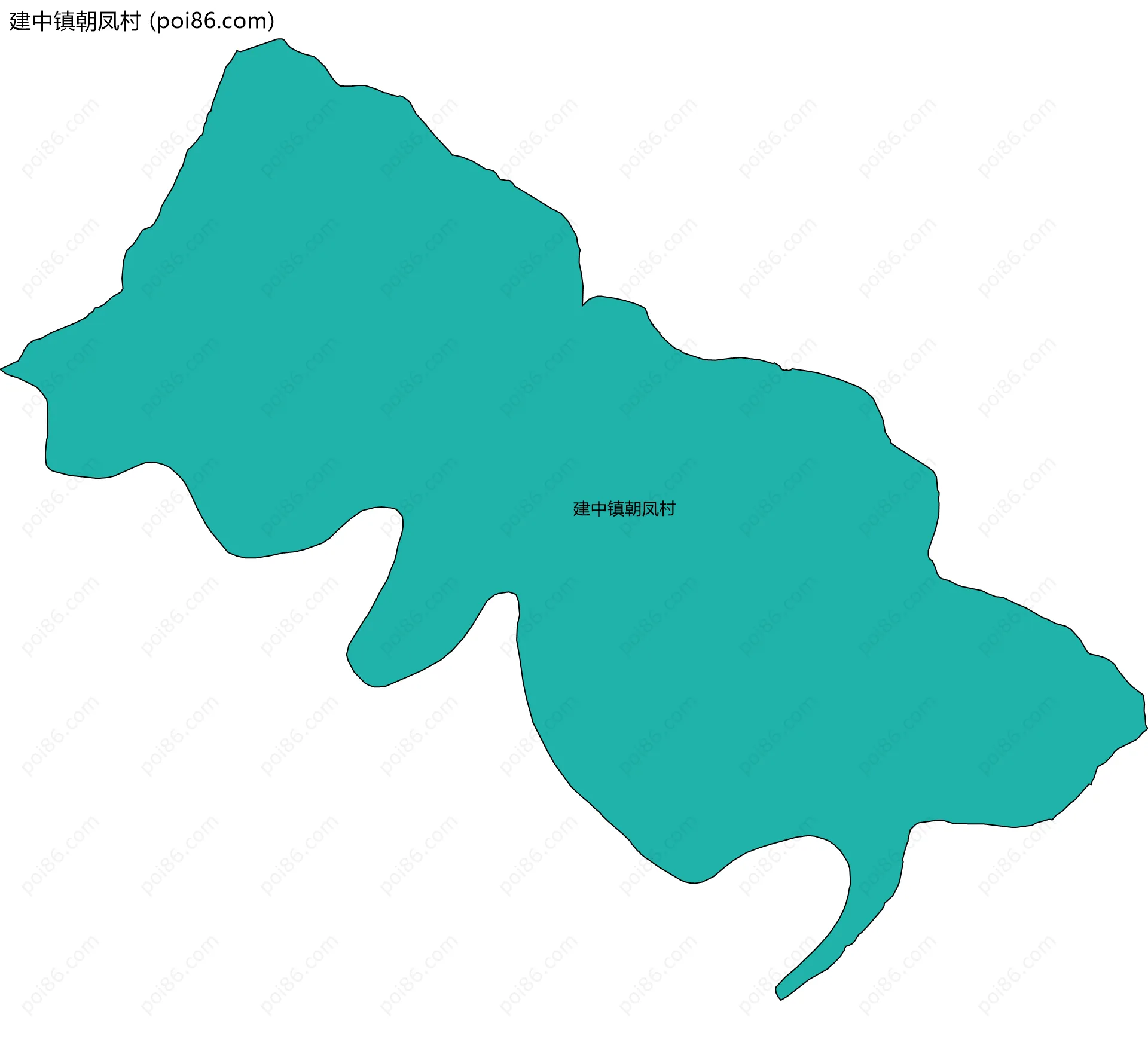 建中镇朝凤村边界地图