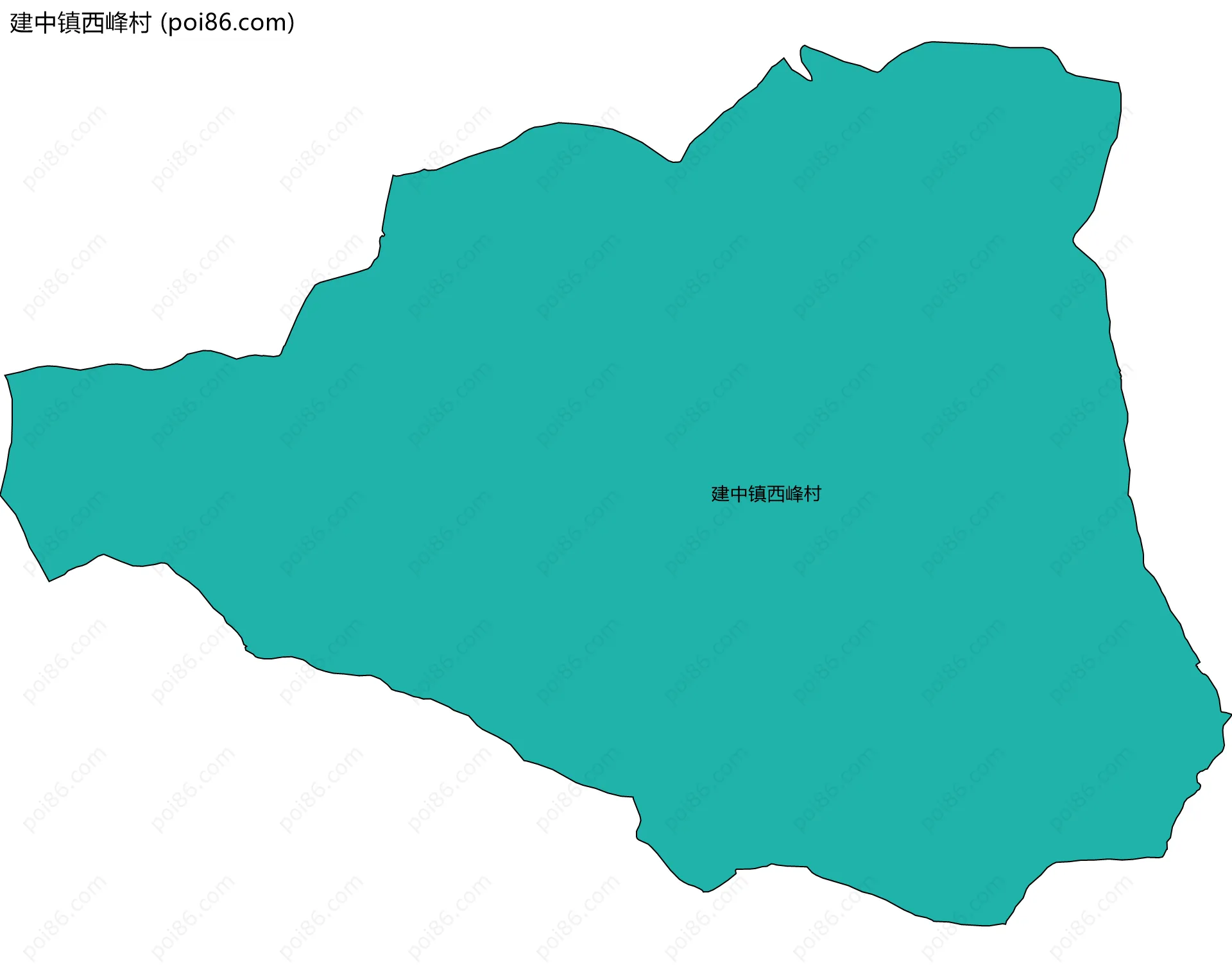 建中镇西峰村边界地图