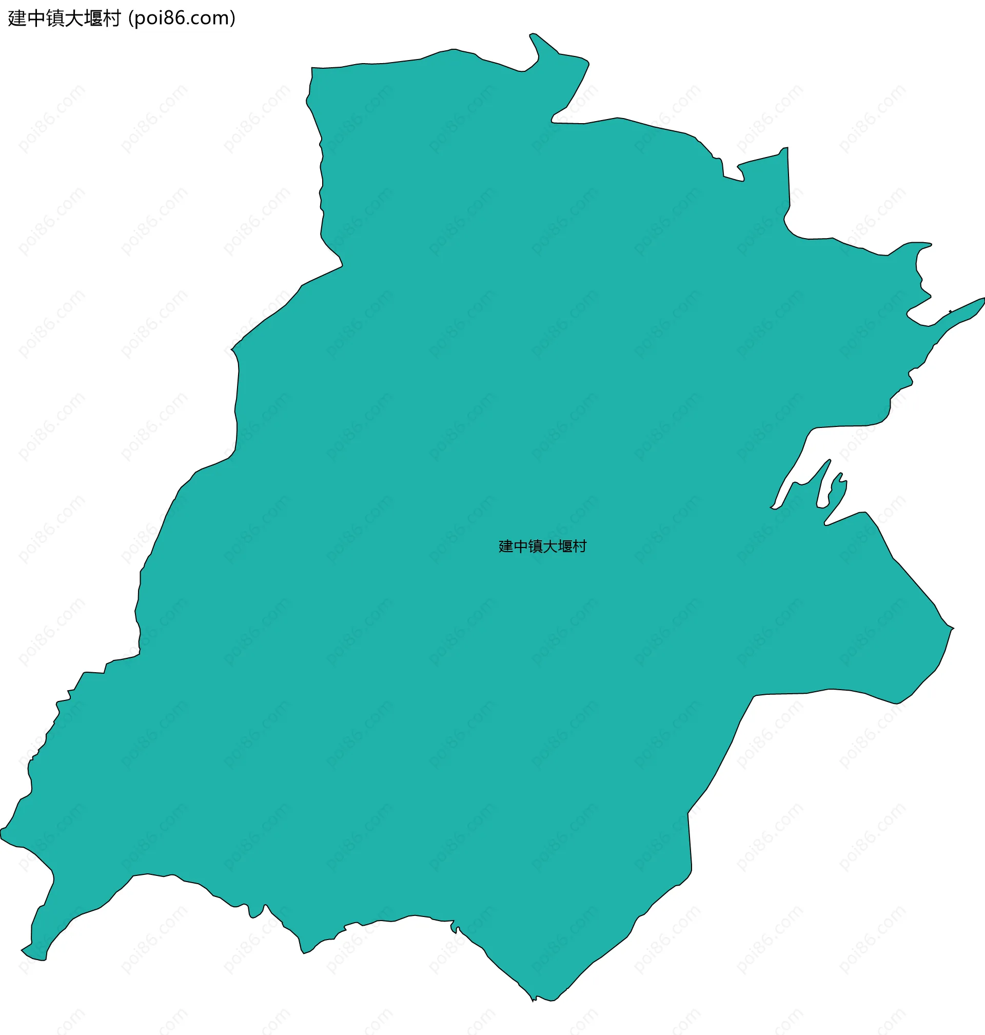 建中镇大堰村边界地图