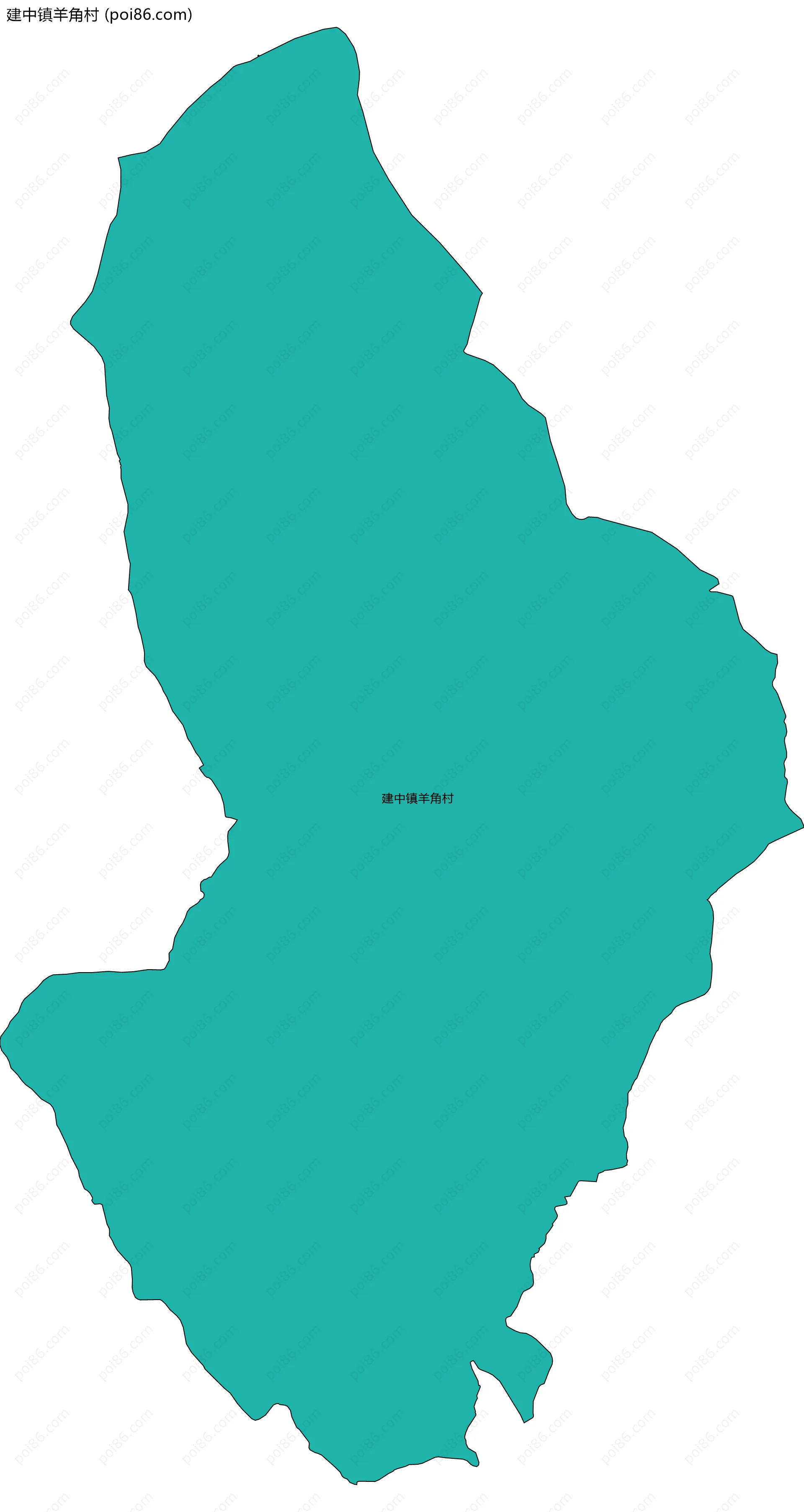 建中镇羊角村边界地图