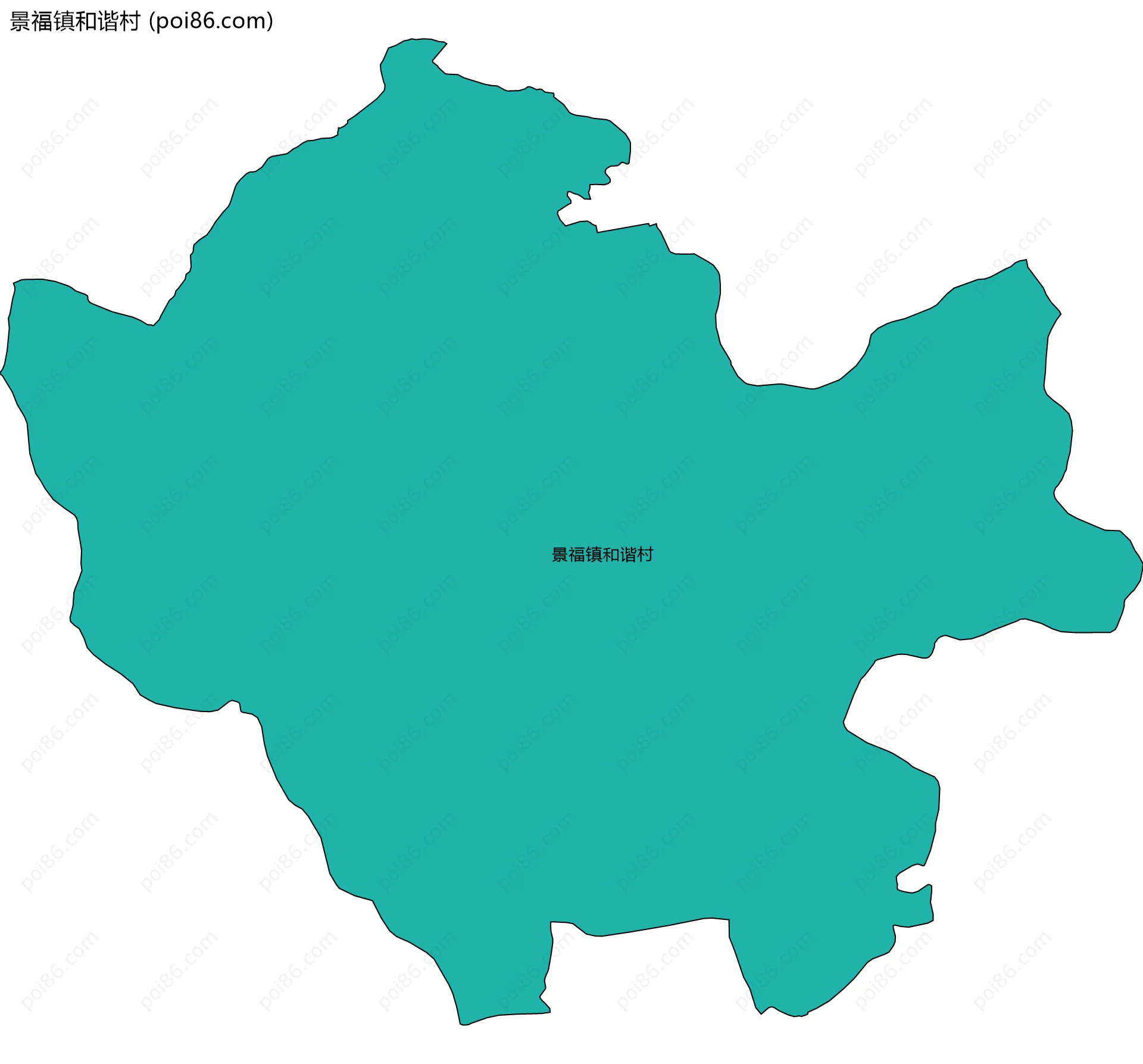 景福镇和谐村边界地图