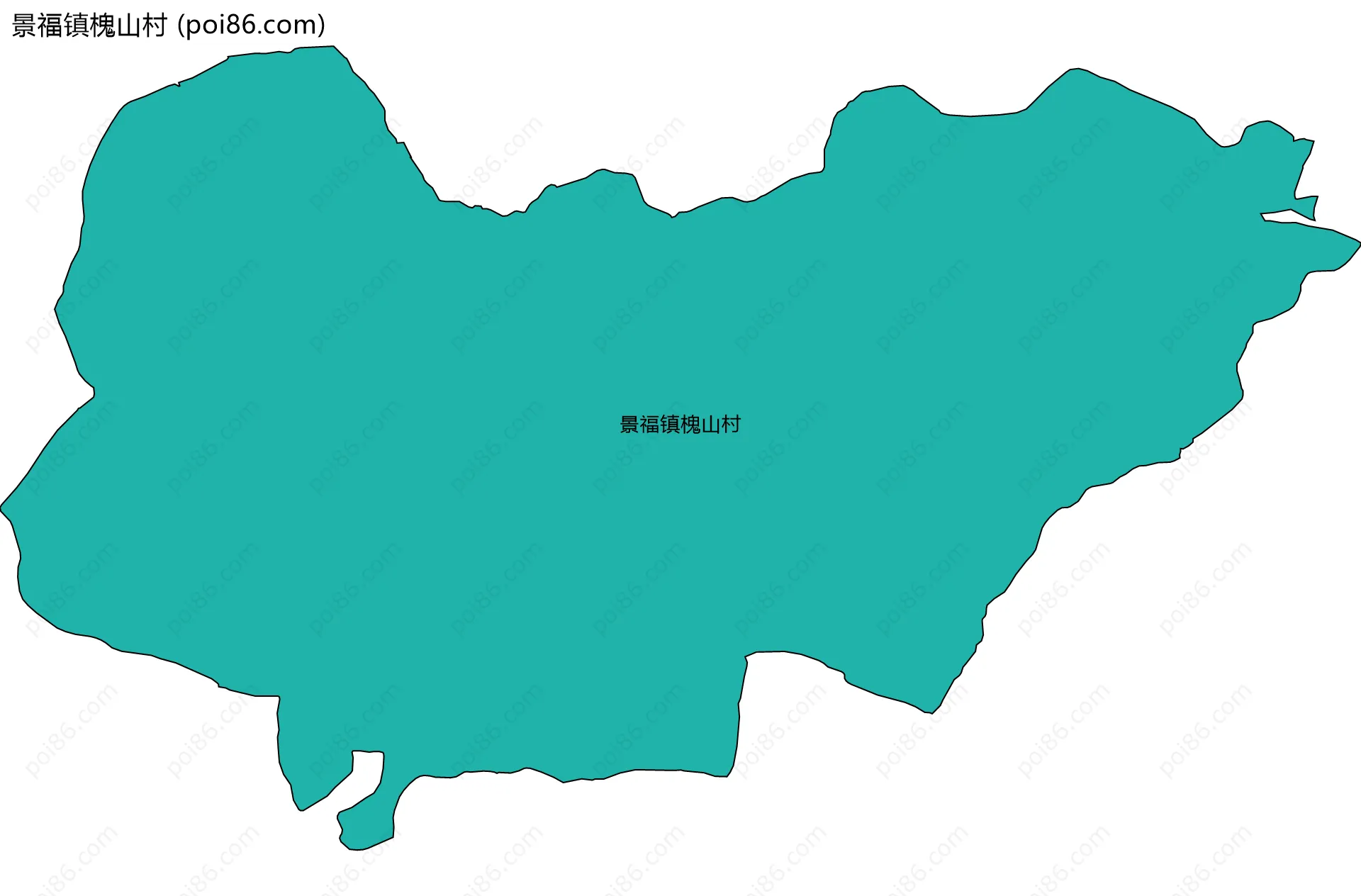 景福镇槐山村边界地图