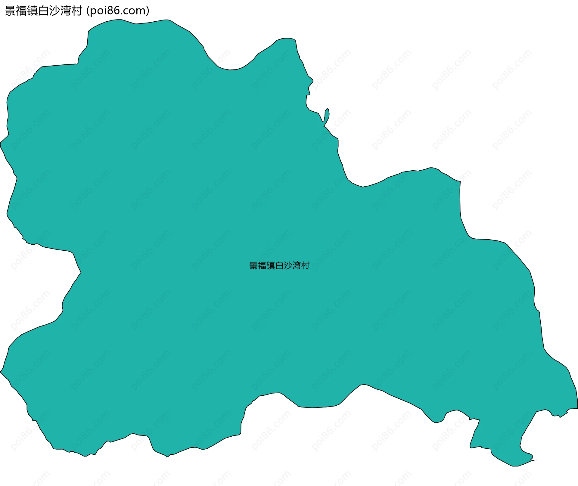 景福镇白沙湾村边界地图