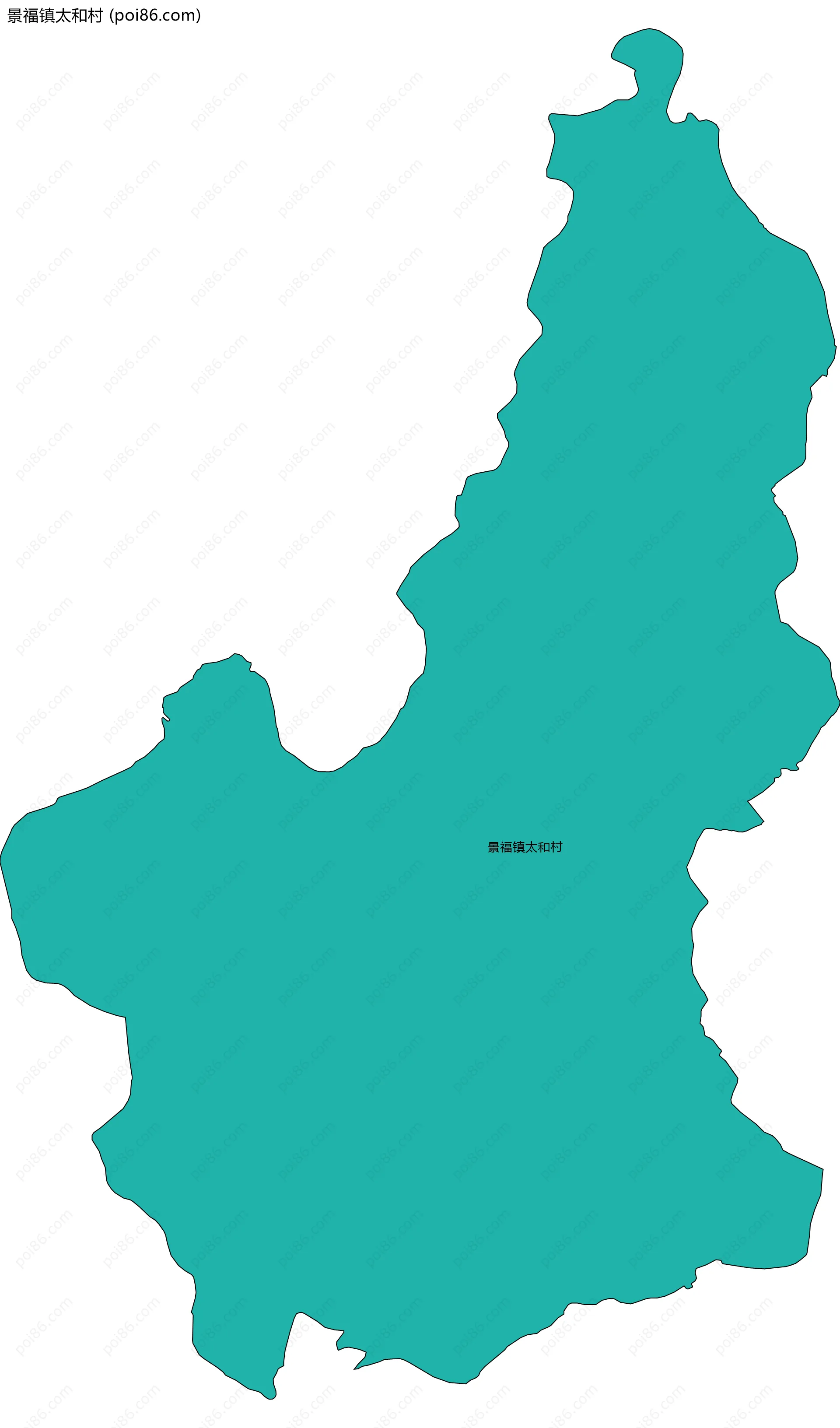 景福镇太和村边界地图