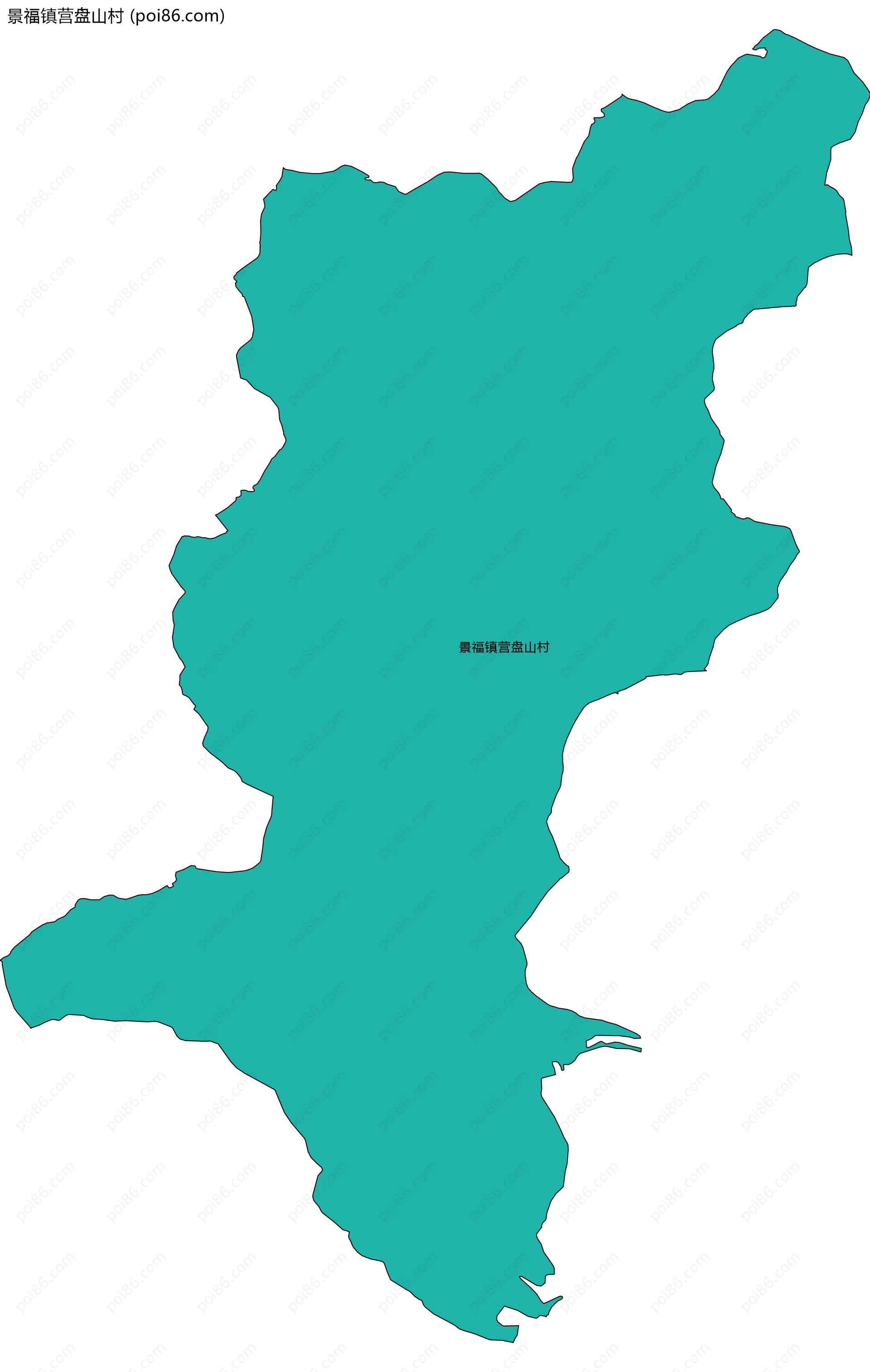 景福镇营盘山村边界地图