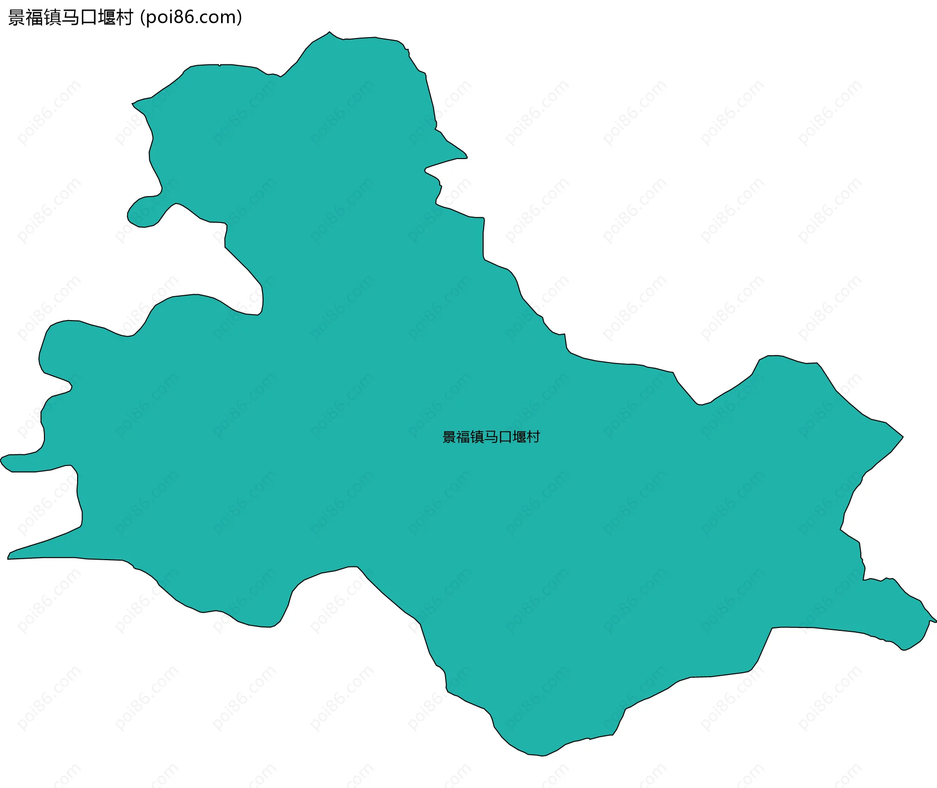 景福镇马口堰村边界地图