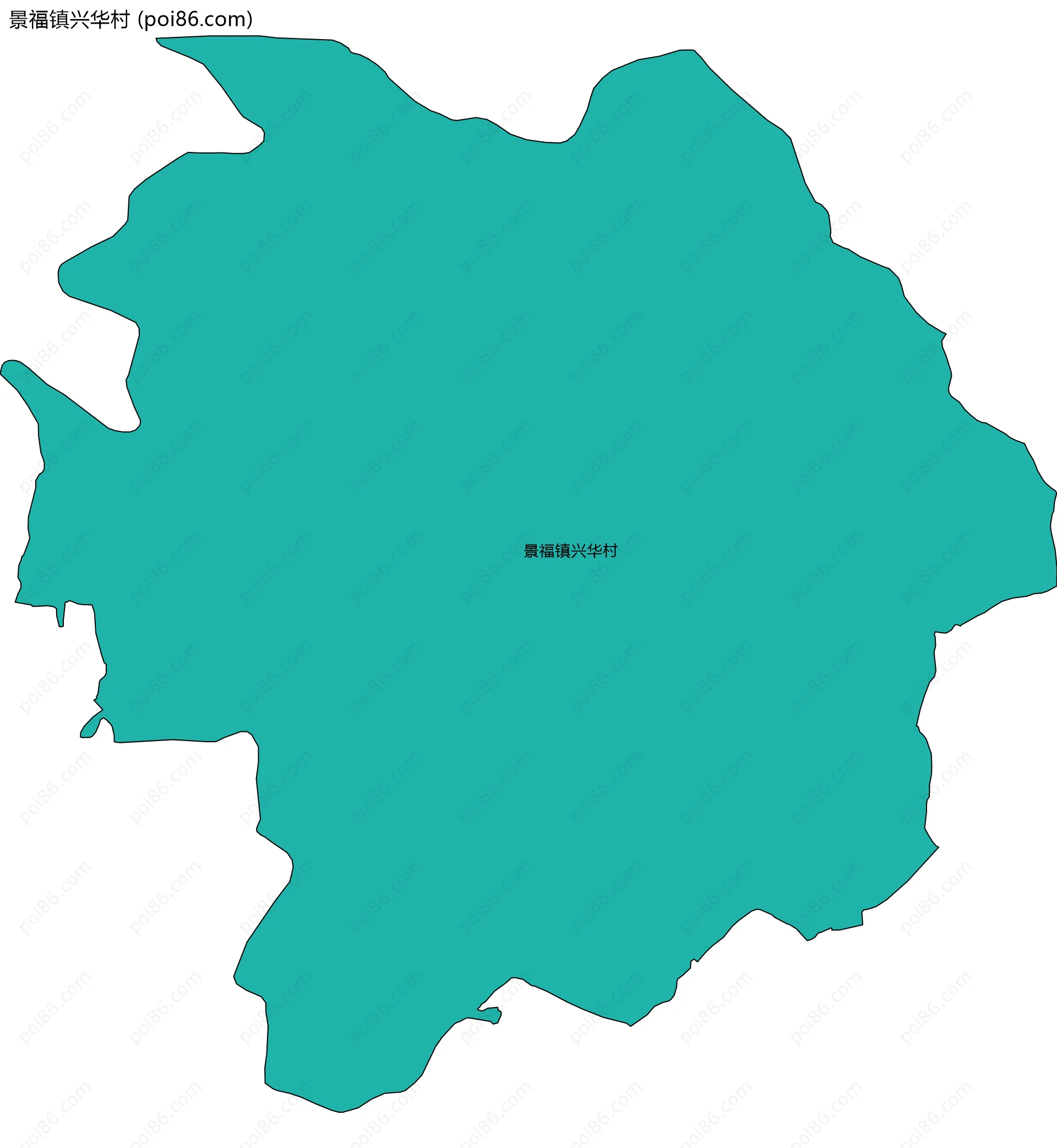 景福镇兴华村边界地图