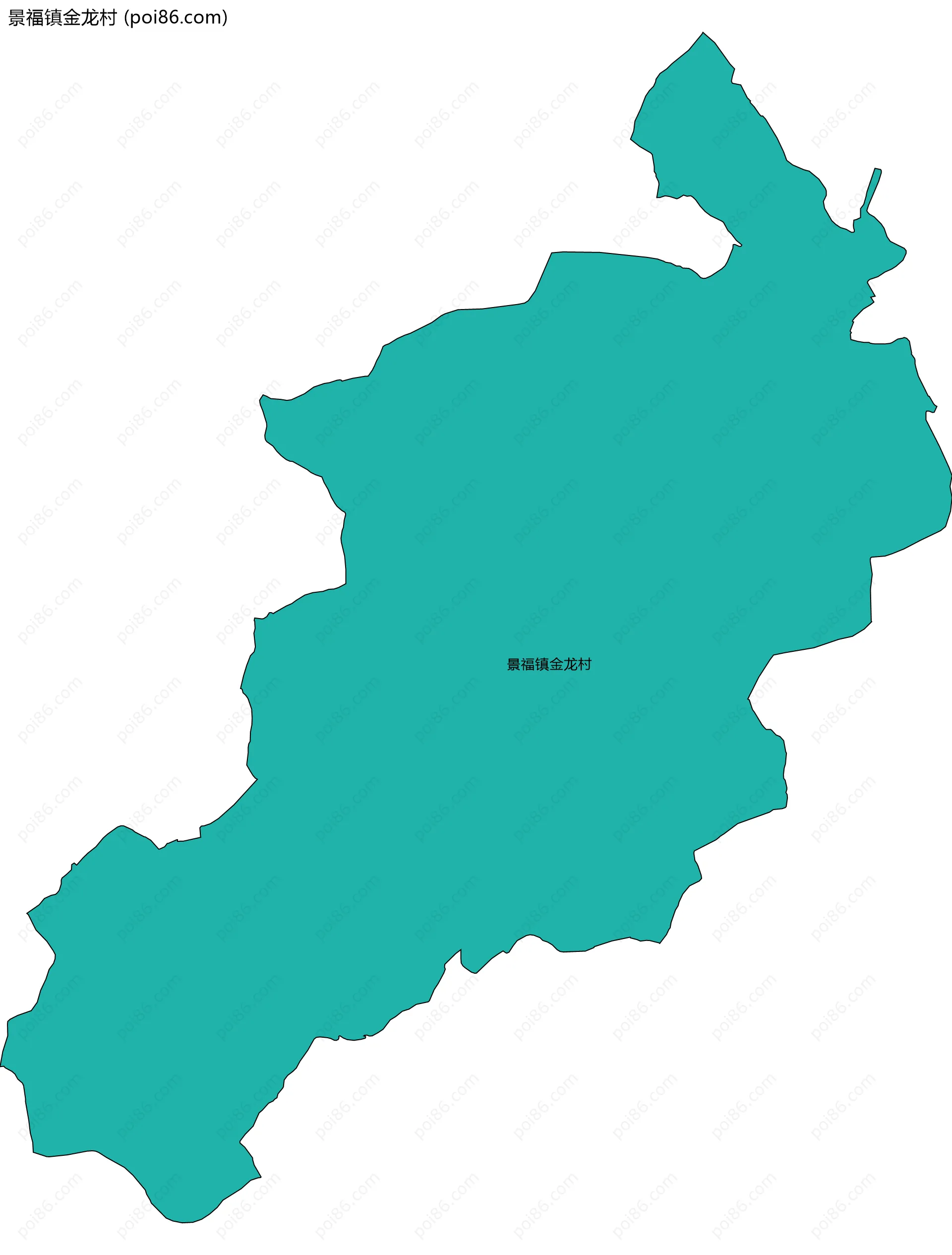 景福镇金龙村边界地图