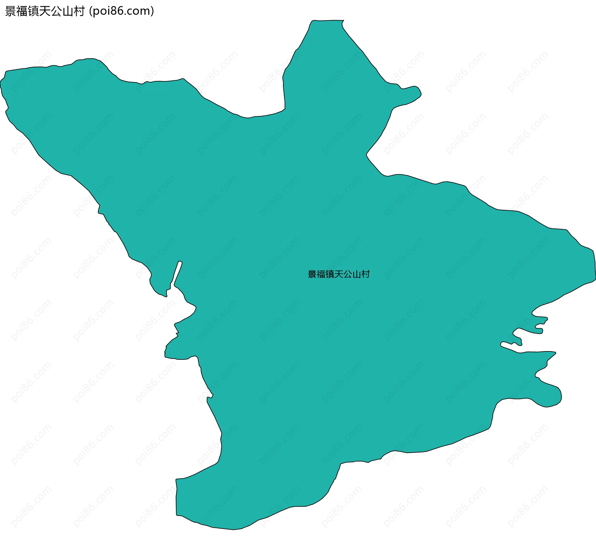 景福镇天公山村边界地图