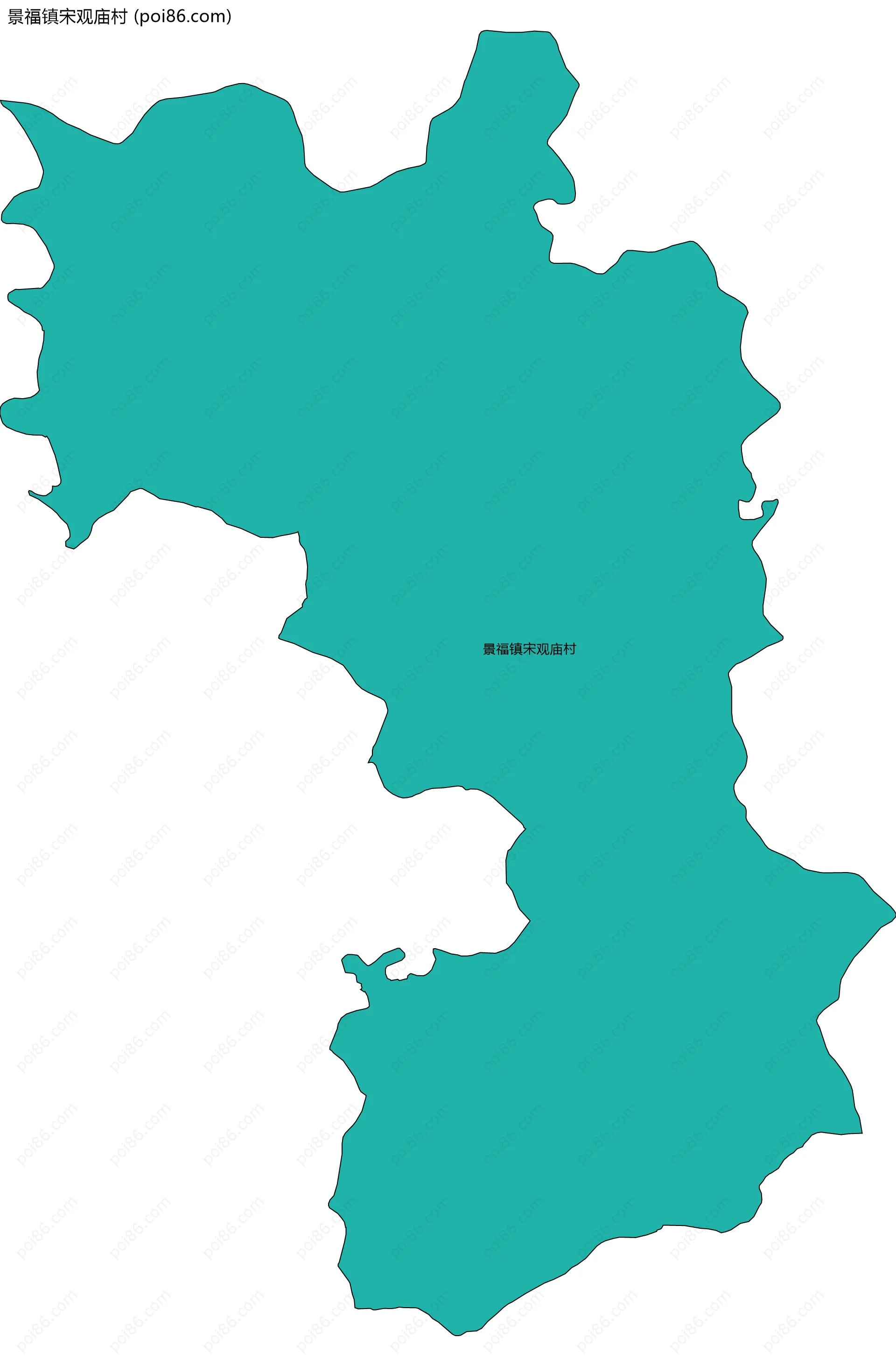 景福镇宋观庙村边界地图