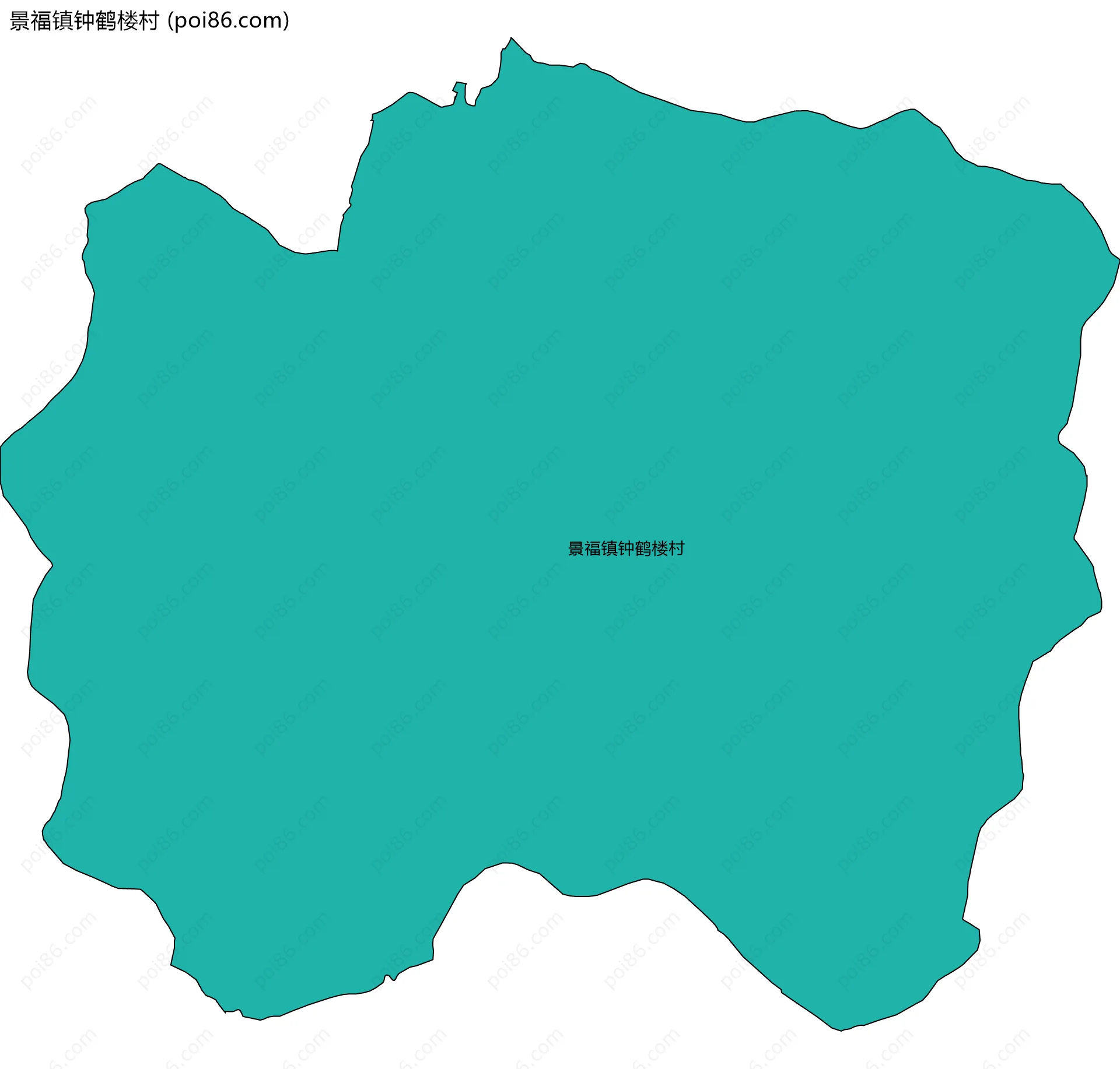 景福镇钟鹤楼村边界地图