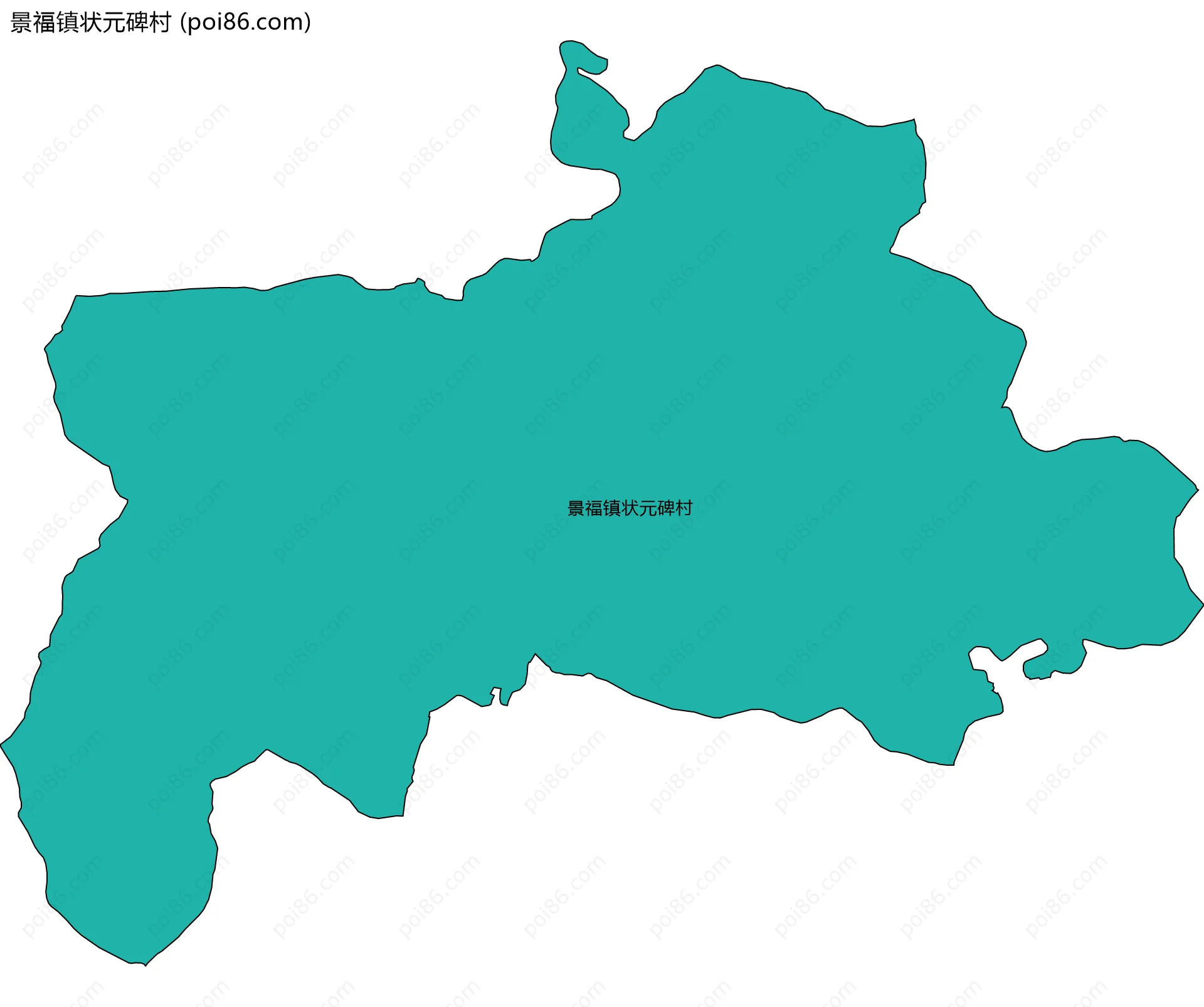 景福镇状元碑村边界地图