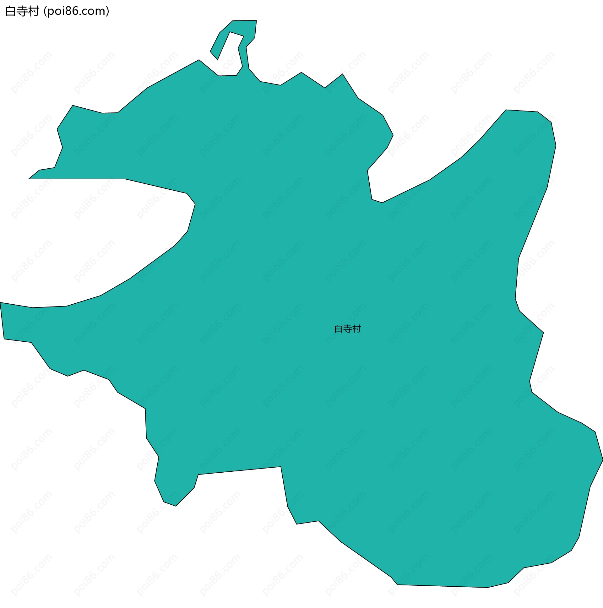 白寺村边界地图