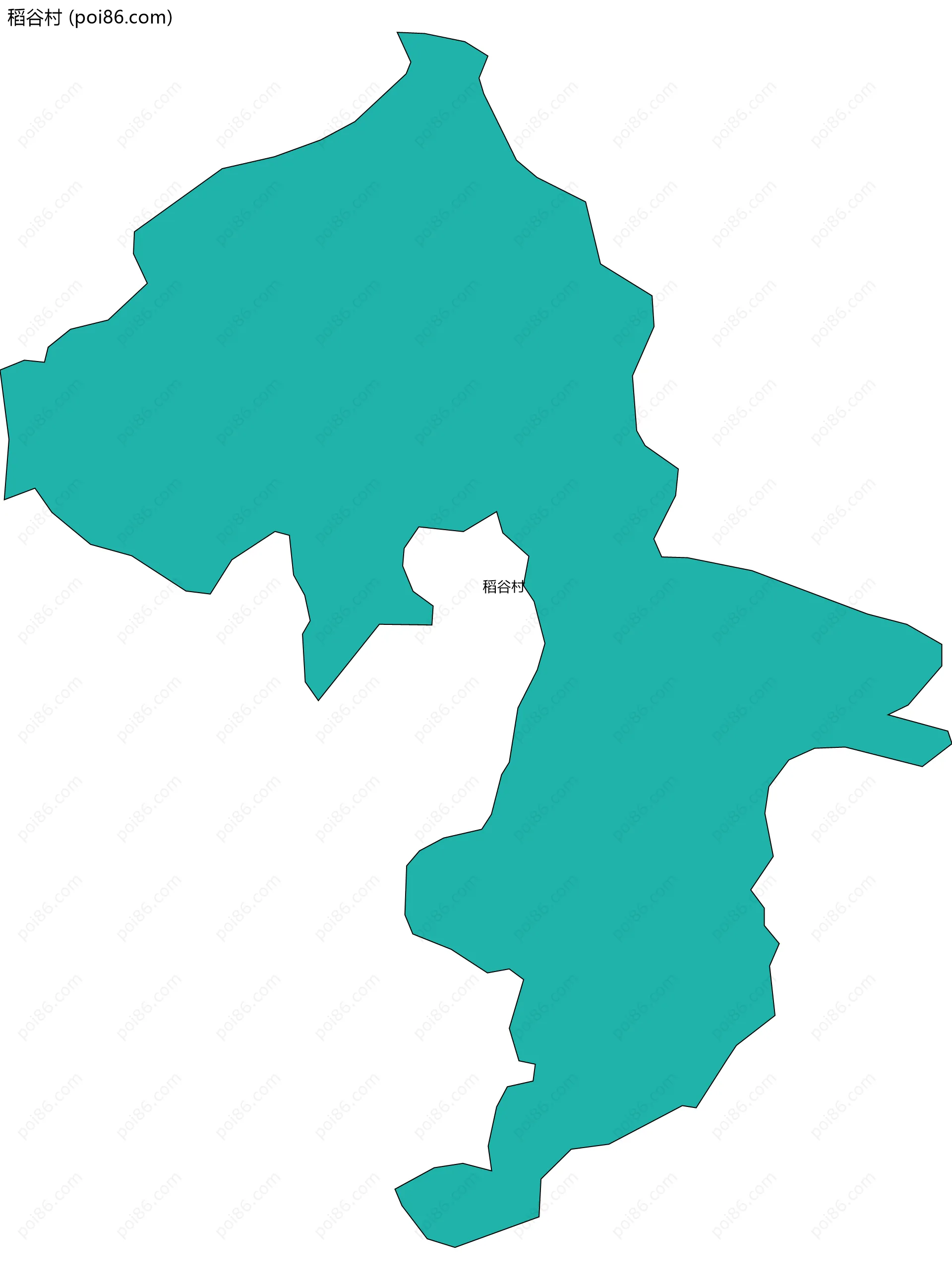 稻谷村边界地图