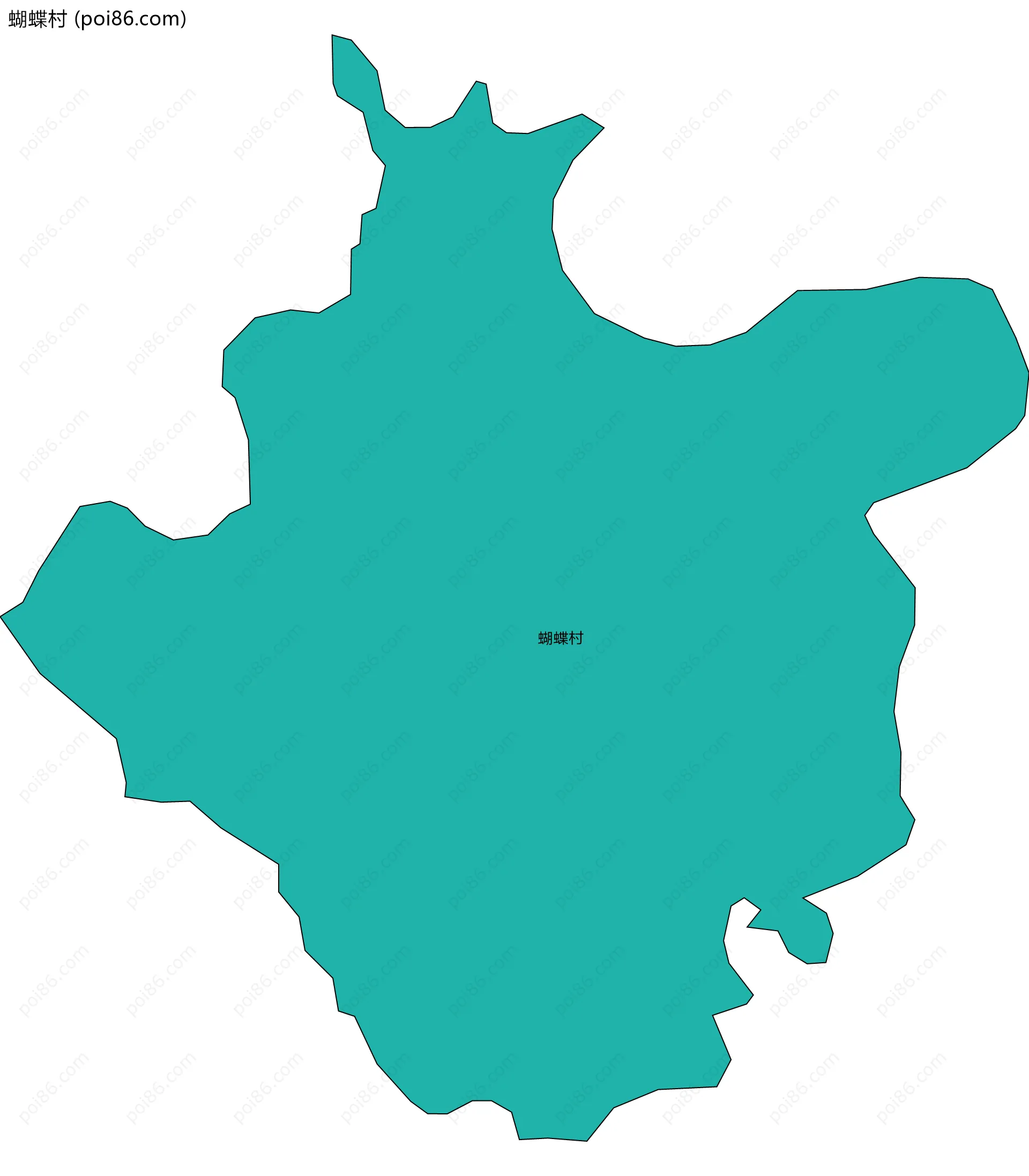 蝴蝶村边界地图