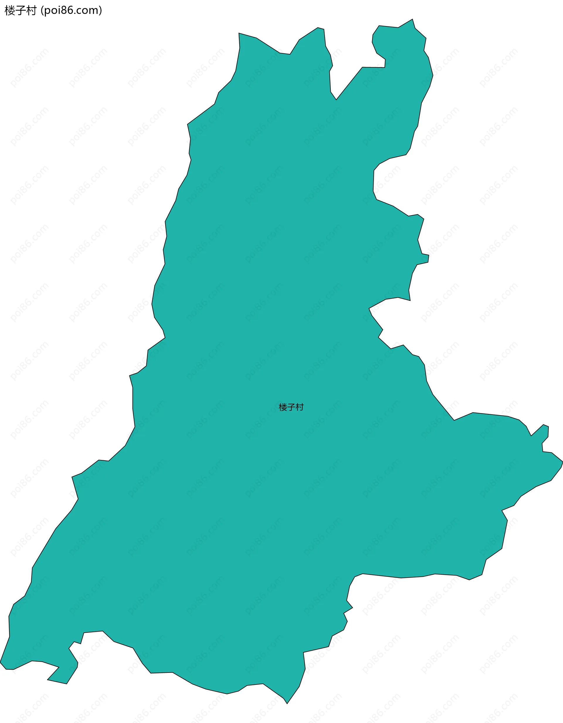 楼子村边界地图