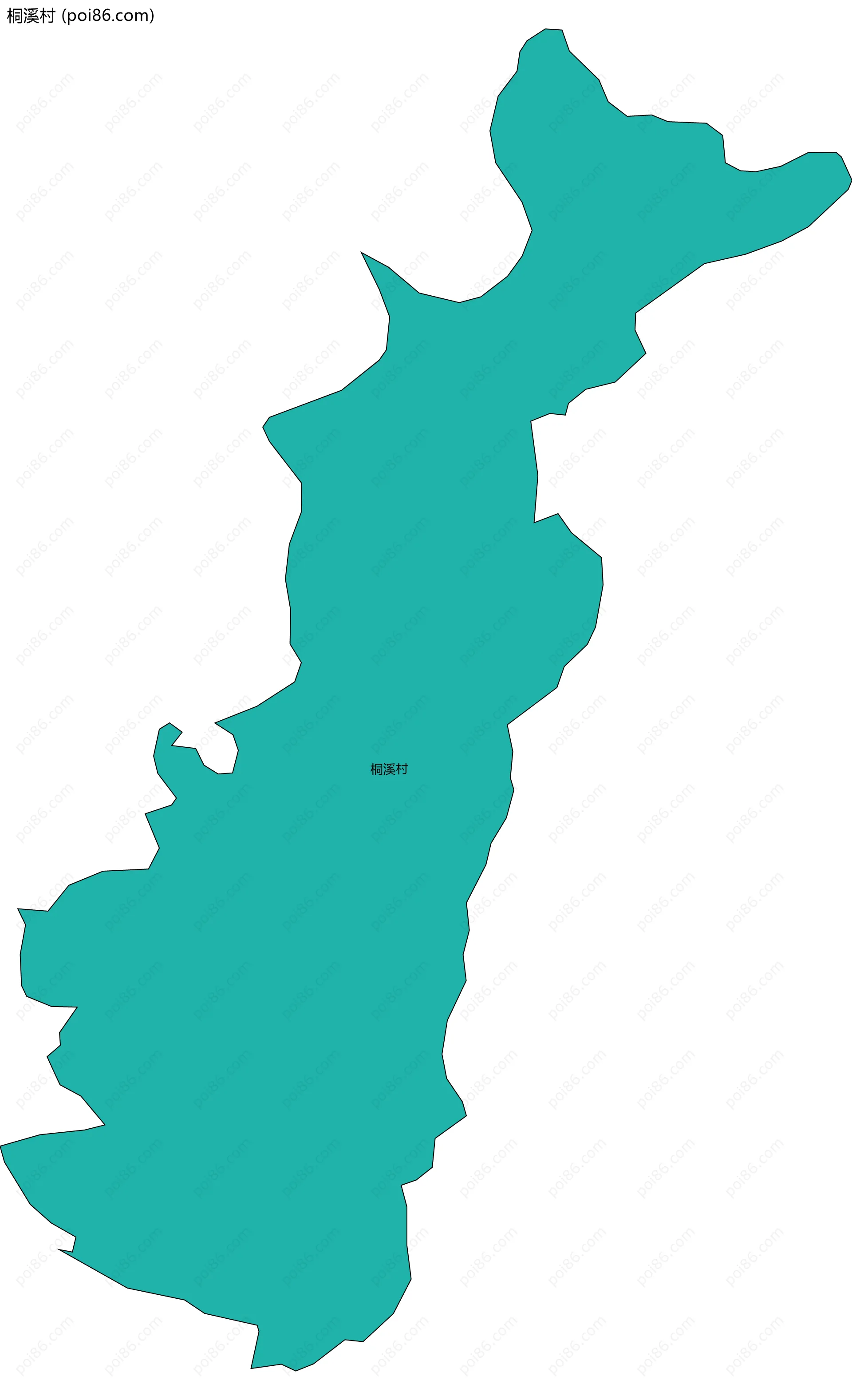 桐溪村边界地图